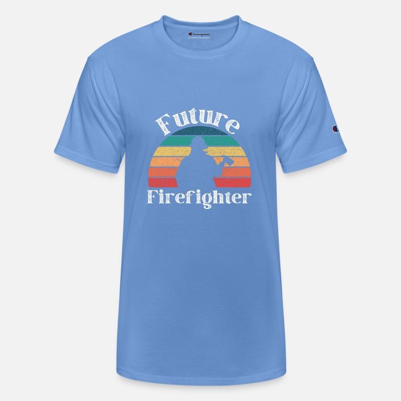 Future firefighter vintage with white texture text