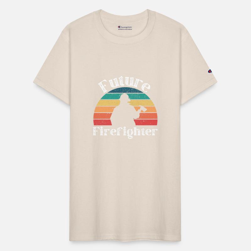 Future firefighter vintage with white texture text