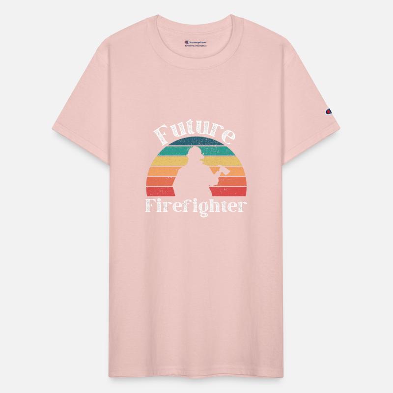 Future firefighter vintage with white texture text