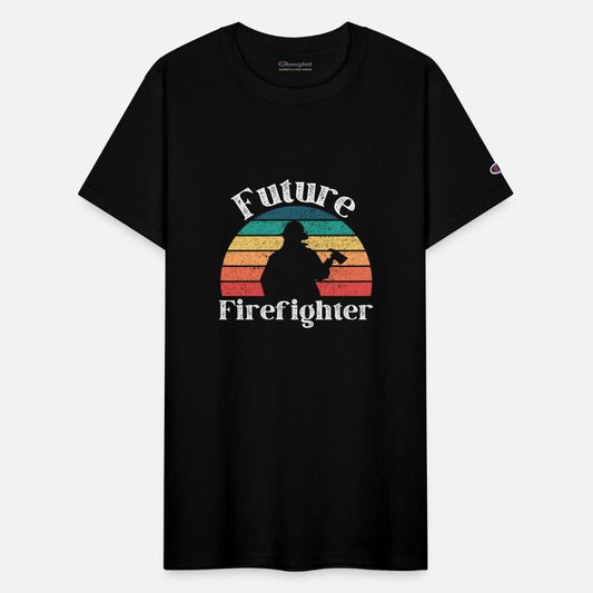 Future firefighter vintage with white texture text