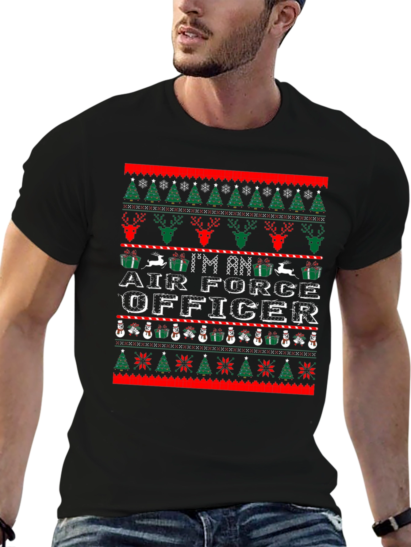Air Force Officer Ugly Christmas Sweater T-Shirt