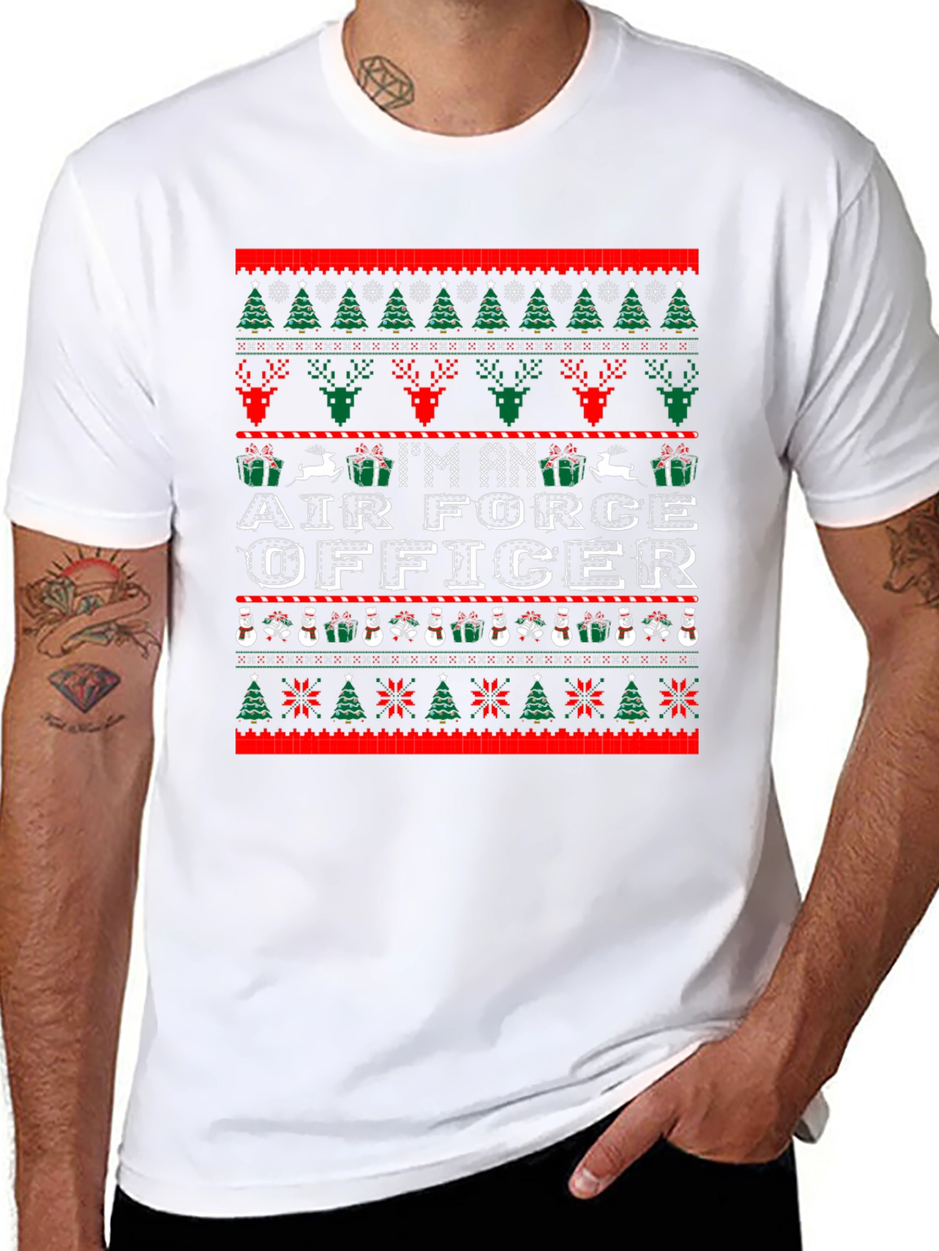Air Force Officer Ugly Christmas Sweater T-Shirt