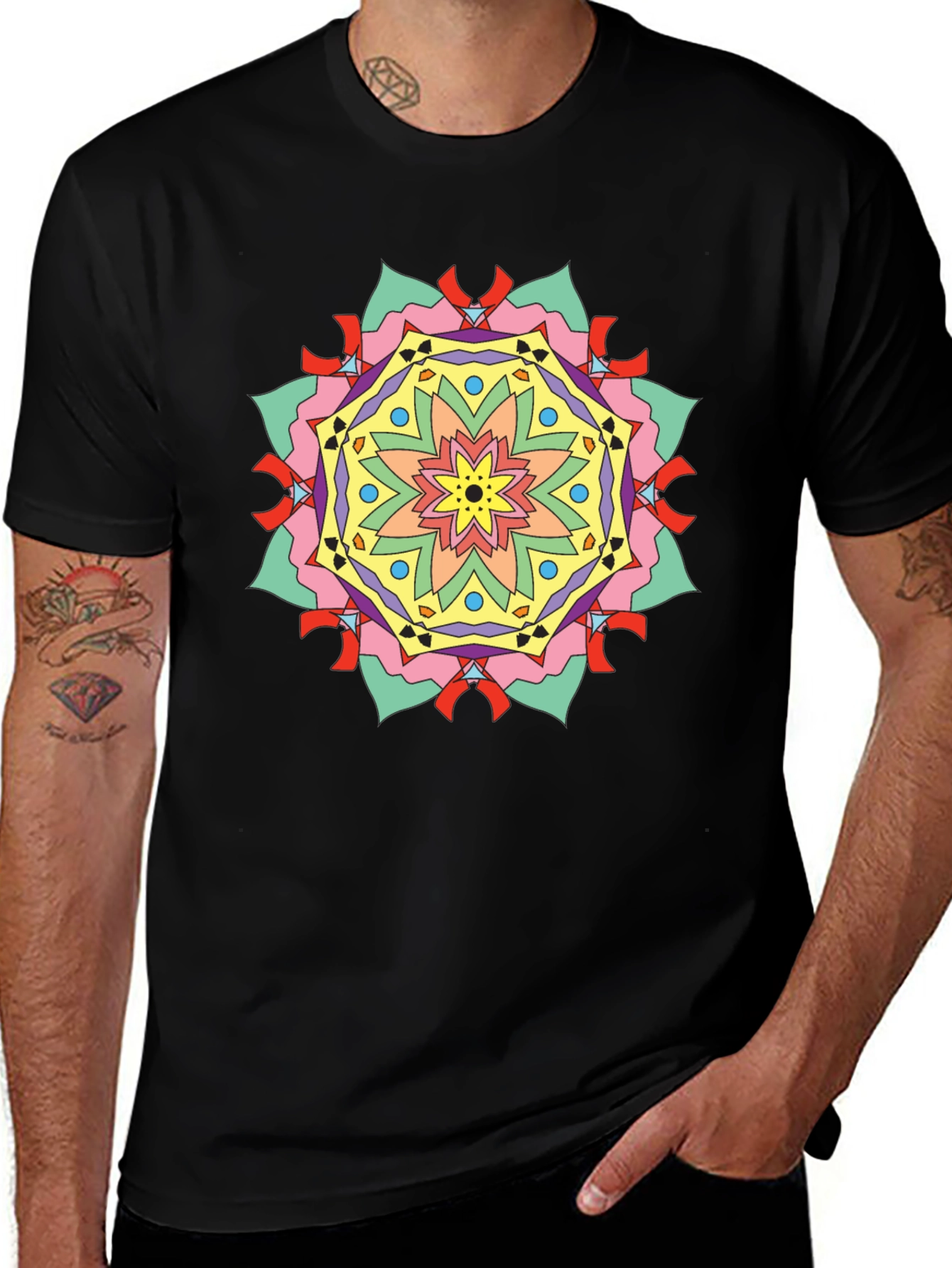 Geometric Mandala Graphic Tee