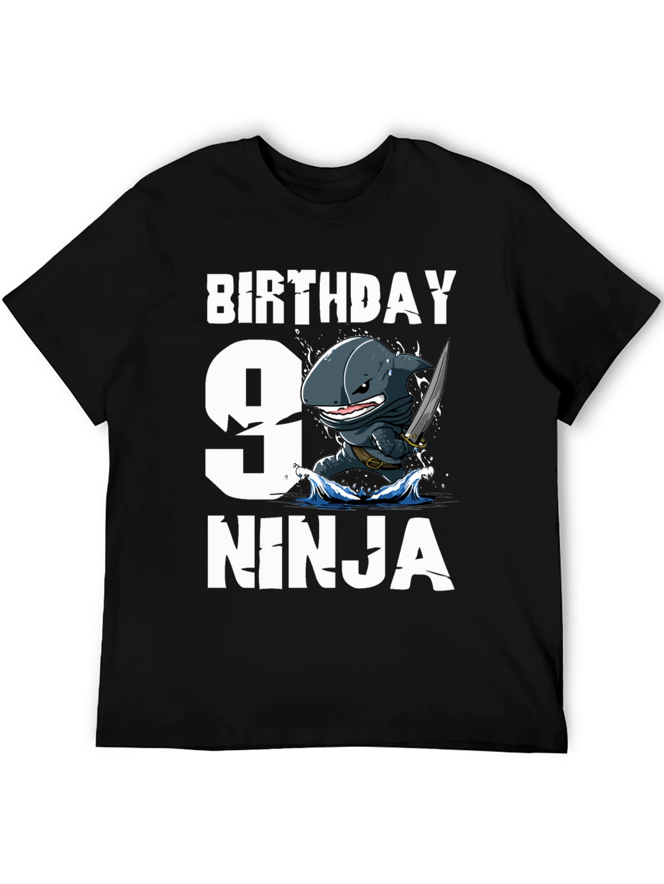 9th Birthday Ninja Shark T-Shirt