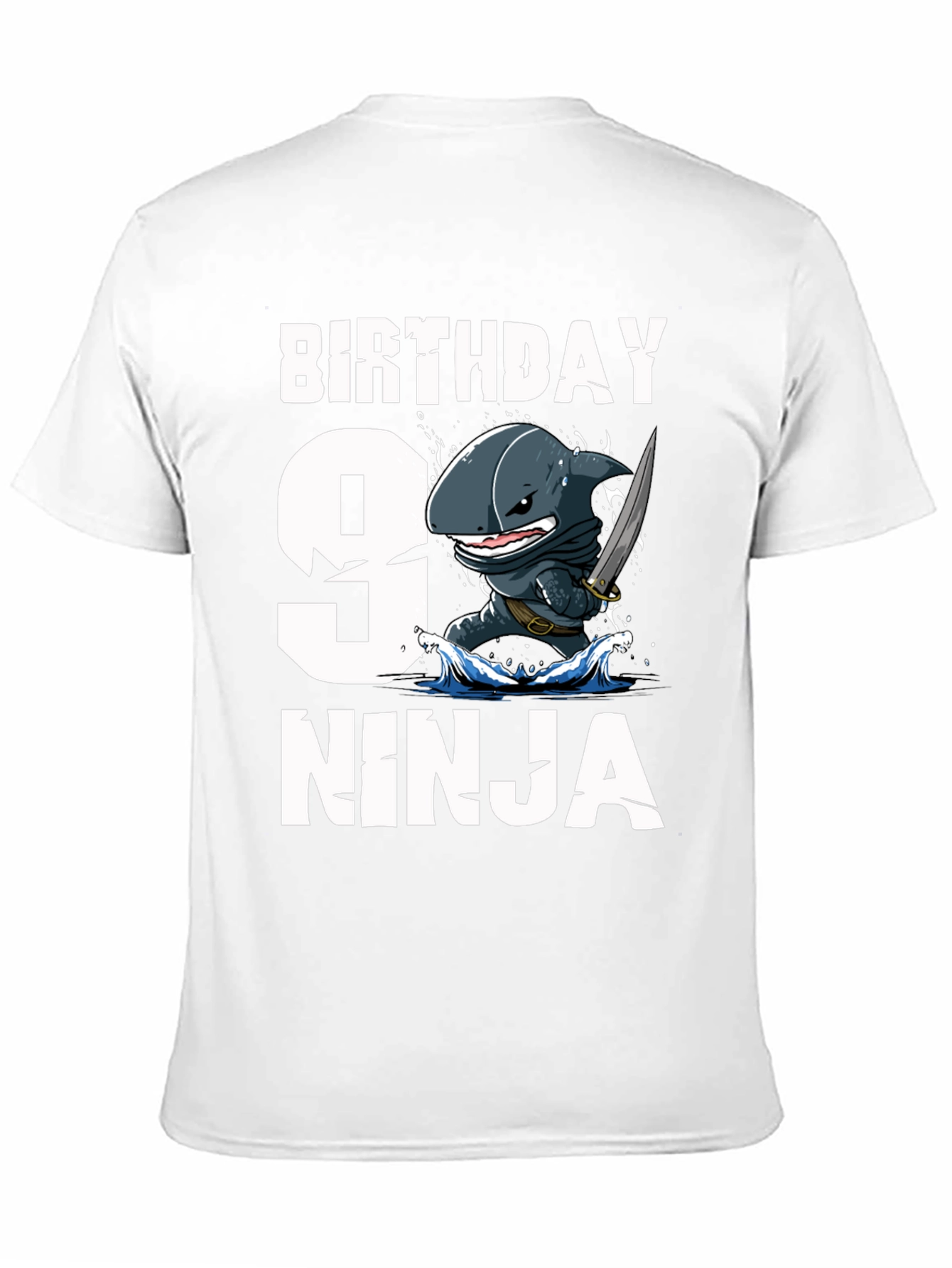9th Birthday Ninja Shark T-Shirt