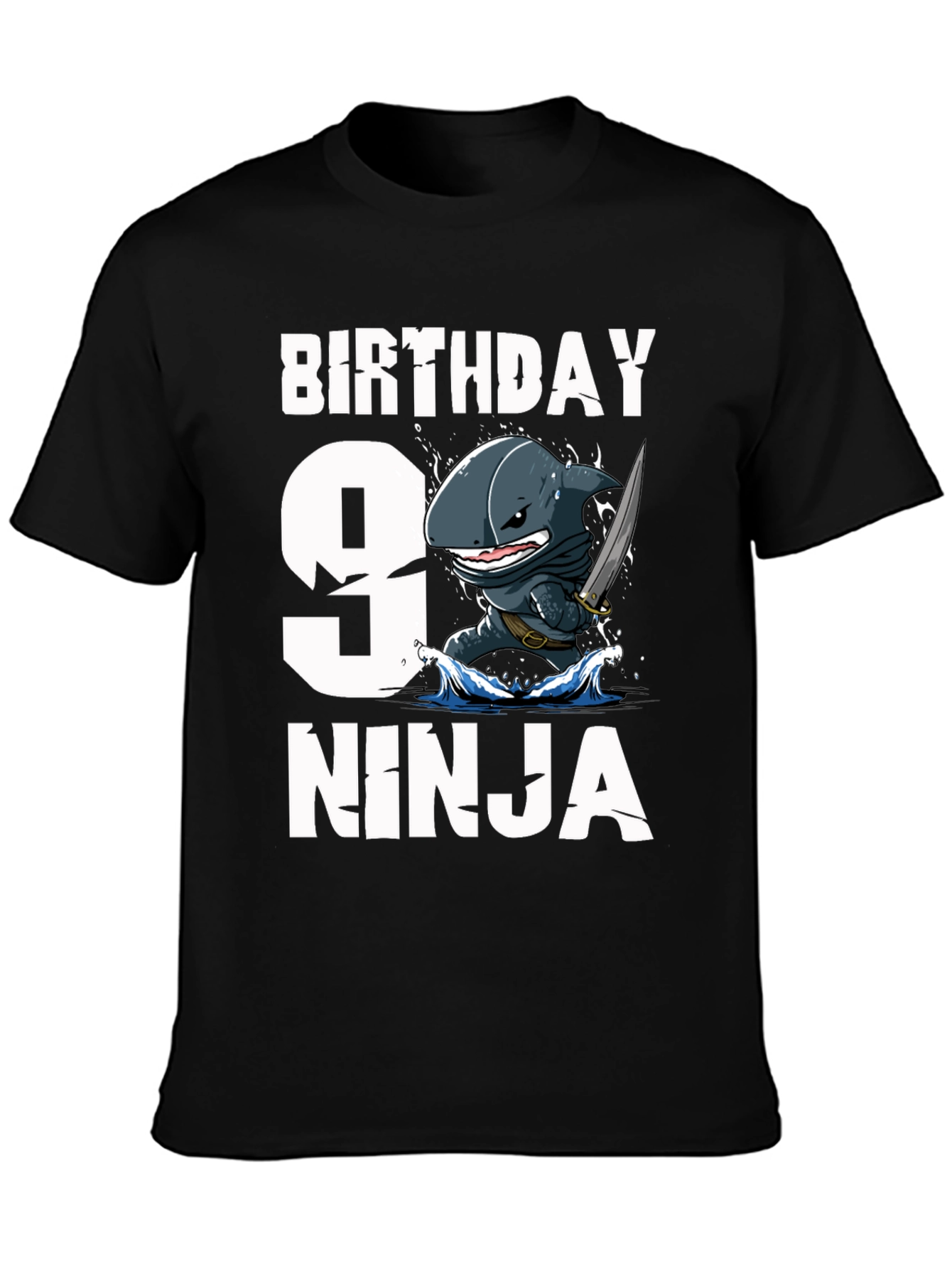 9th Birthday Ninja Shark T-Shirt