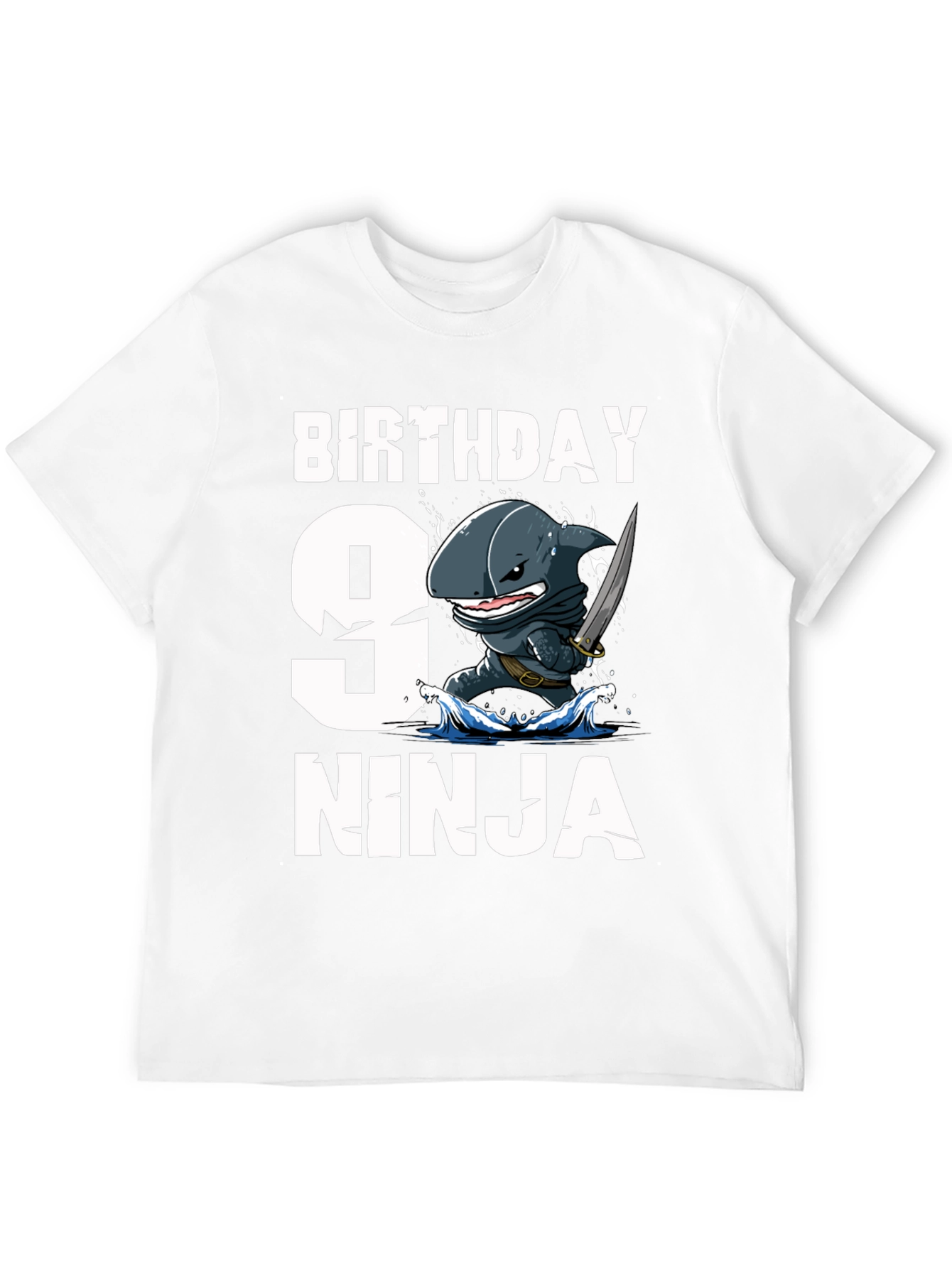 9th Birthday Ninja Shark T-Shirt