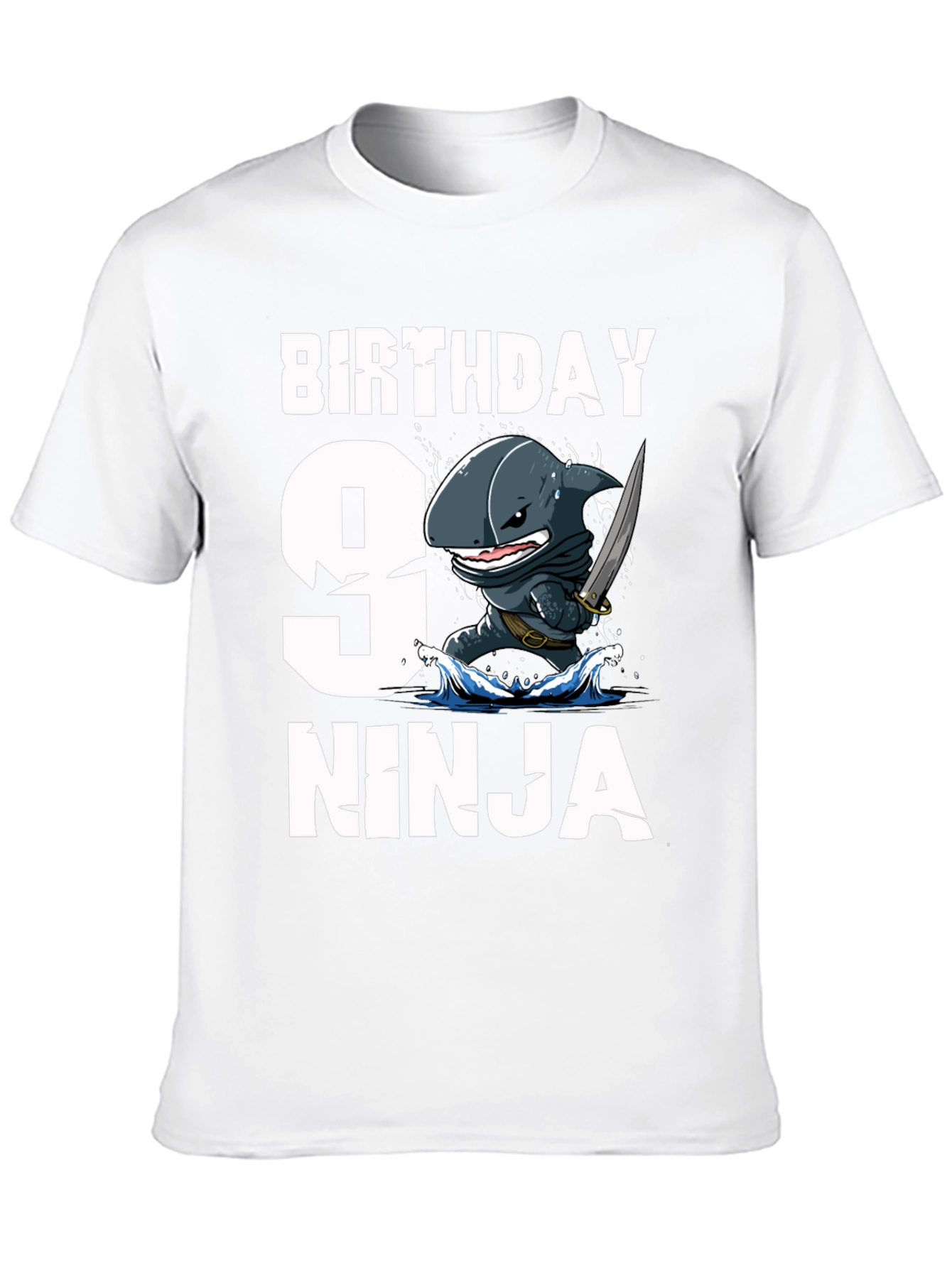 9th Birthday Ninja Shark T-Shirt