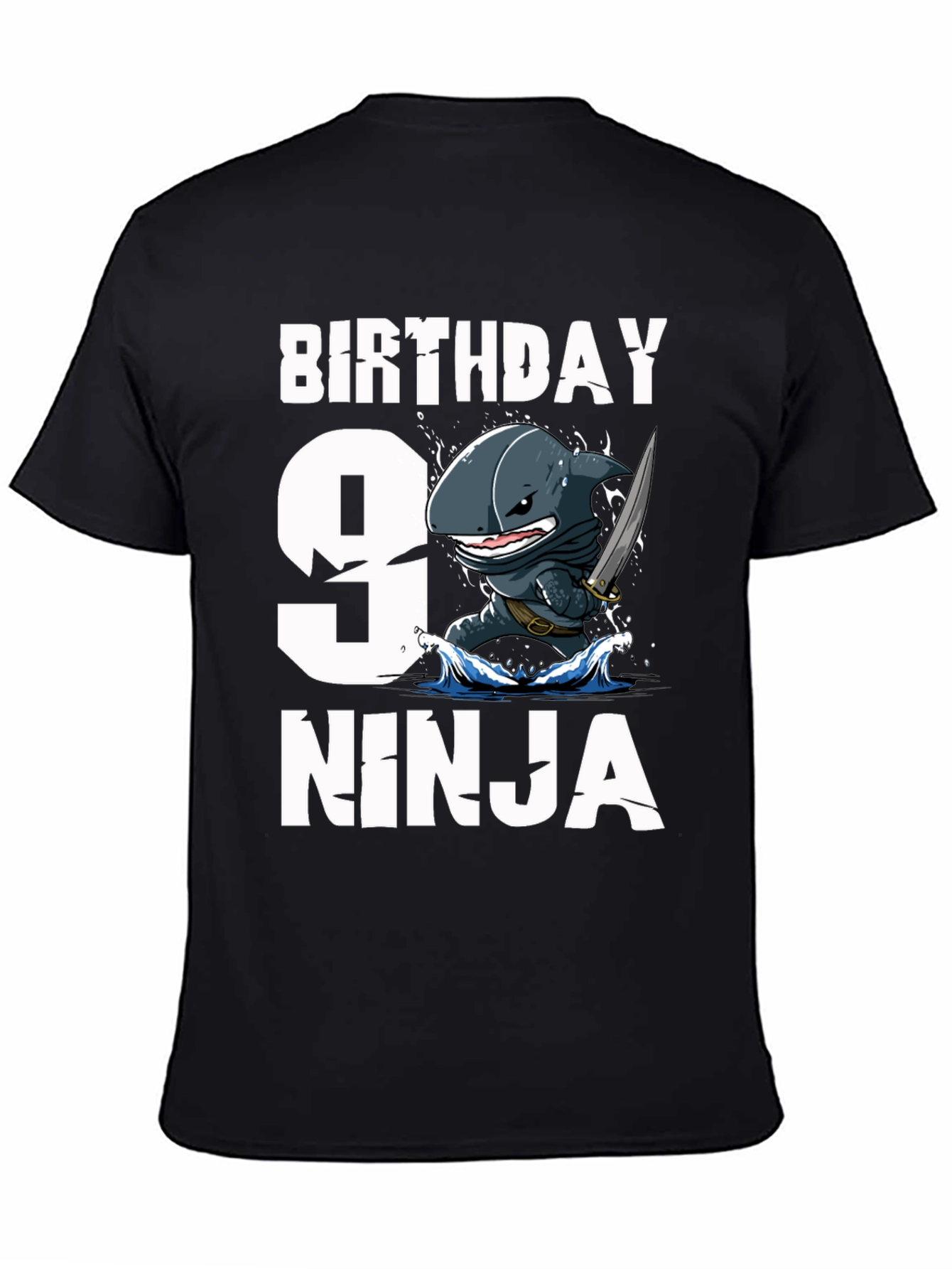9th Birthday Ninja Shark T-Shirt