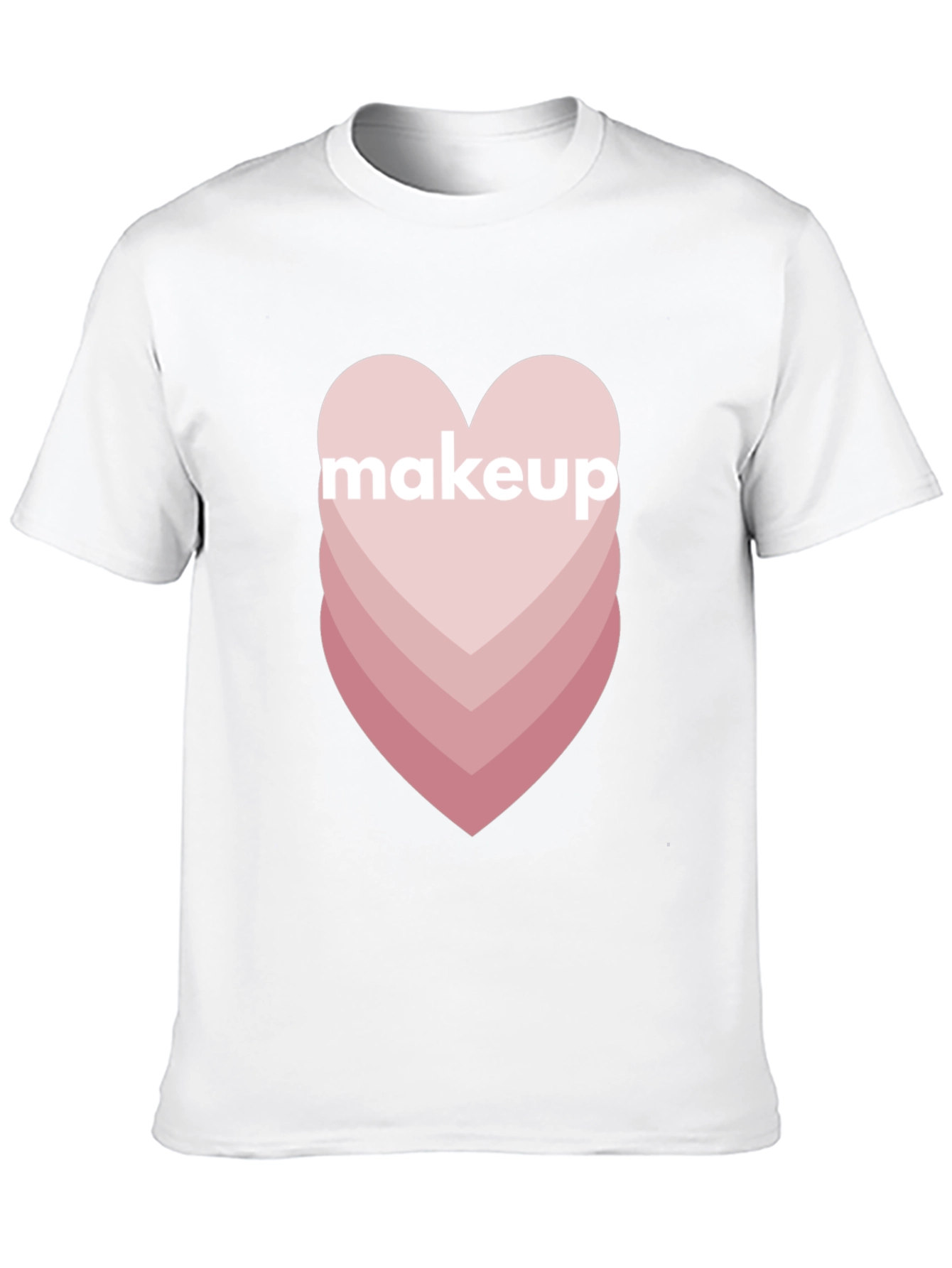 Makeup Heart Graphic Tee - Trendy Casual Style