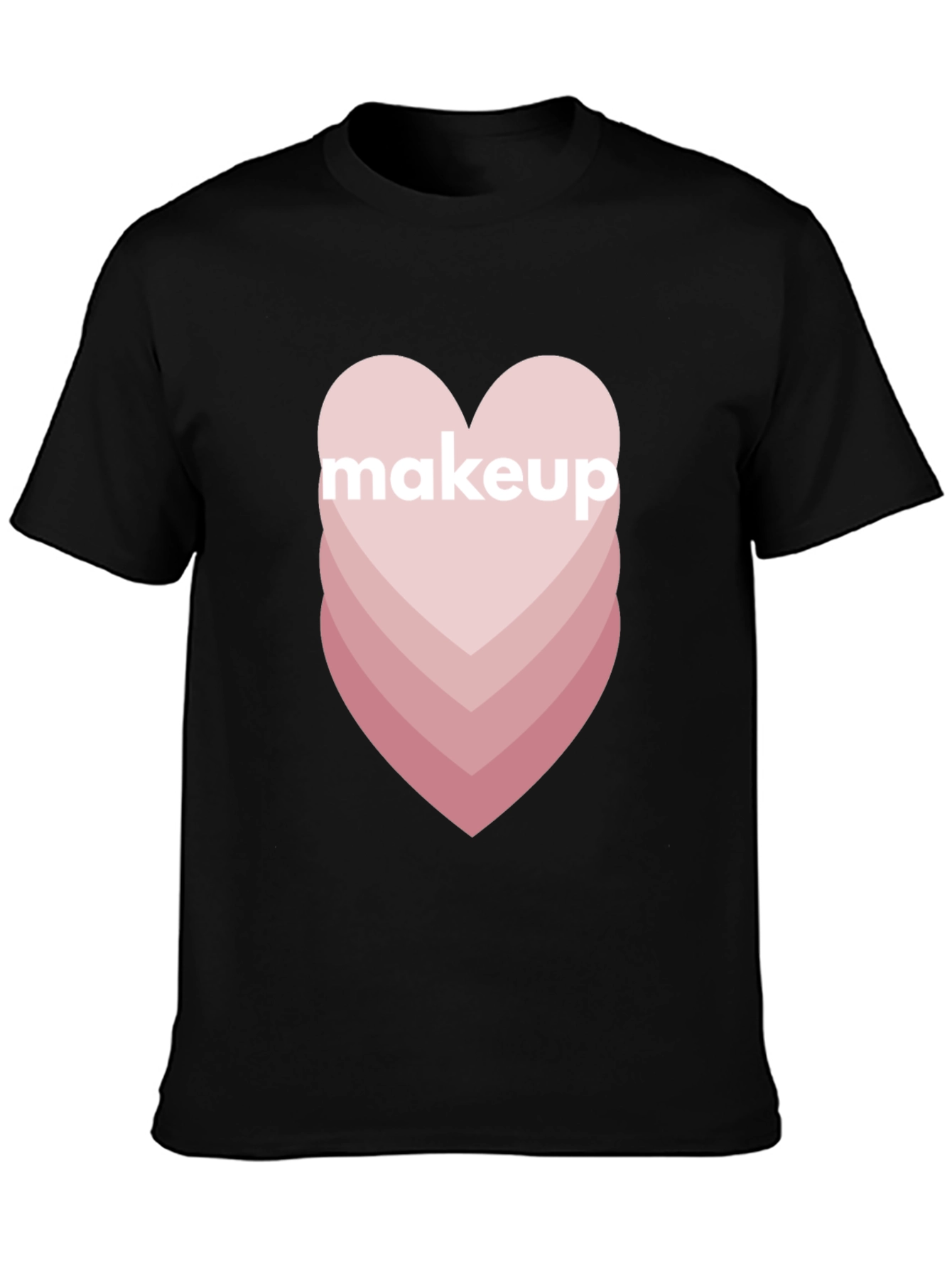 Makeup Heart Graphic Tee - Trendy Casual Style