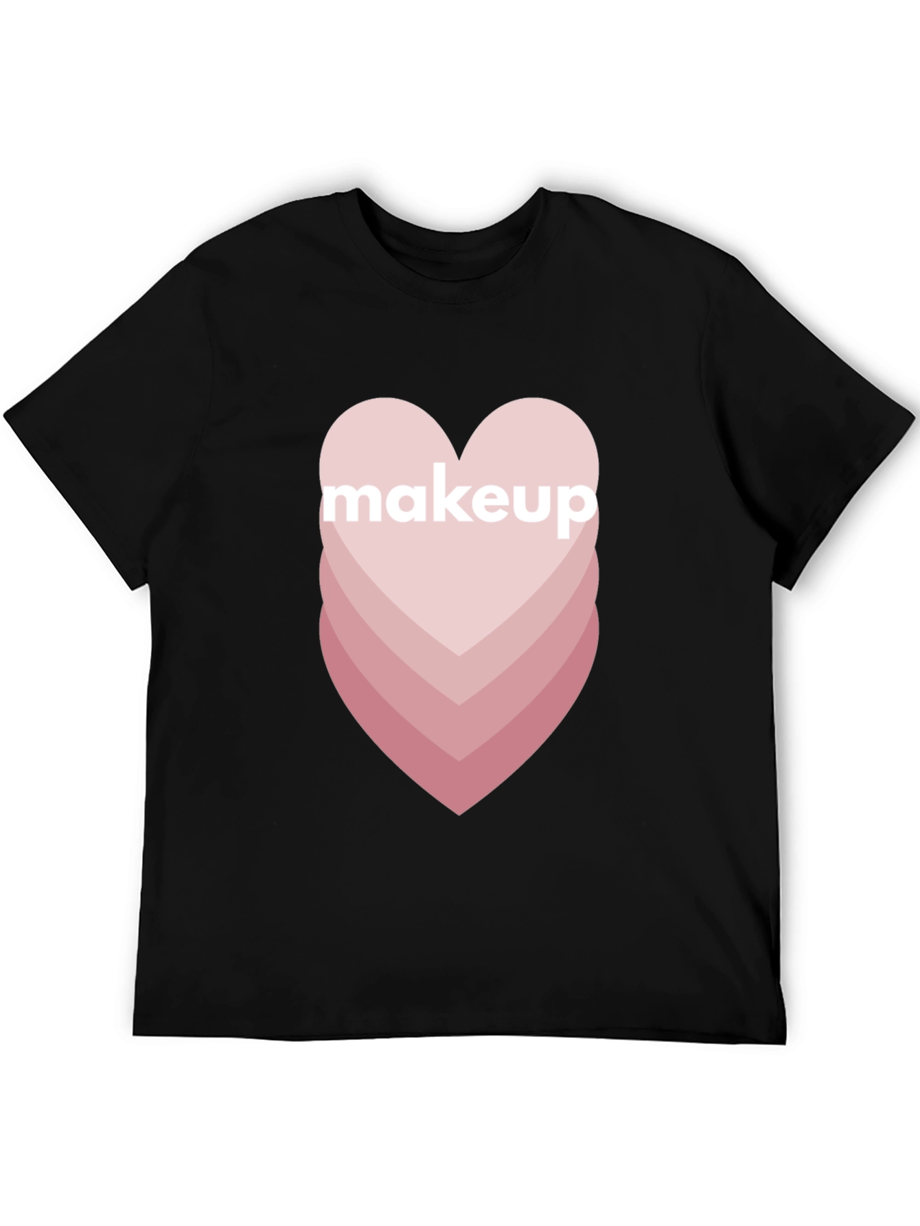 Makeup Heart Graphic Tee - Trendy Casual Style
