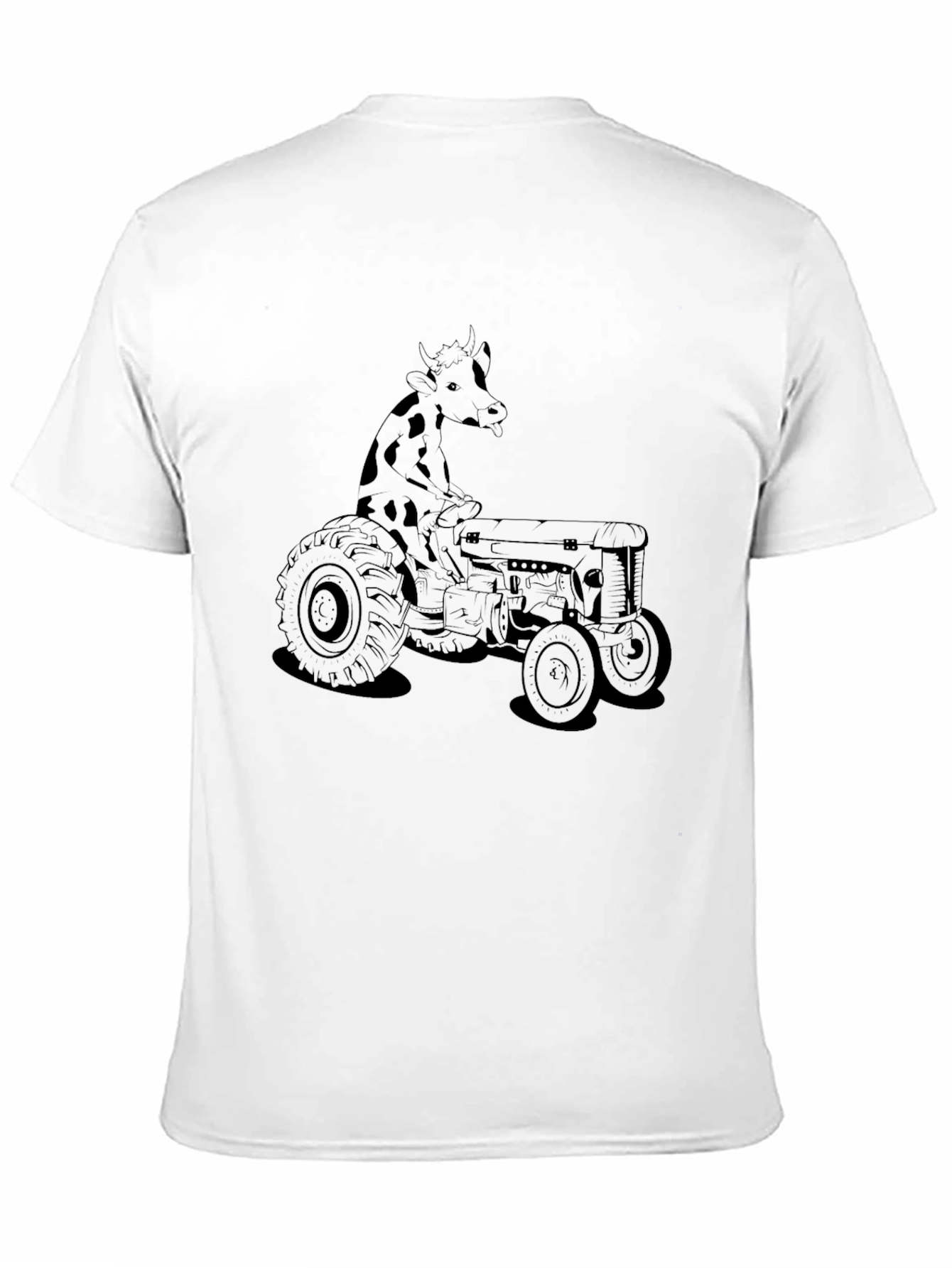 Giraffe Tractor T-Shirt - Unisex Black Tee