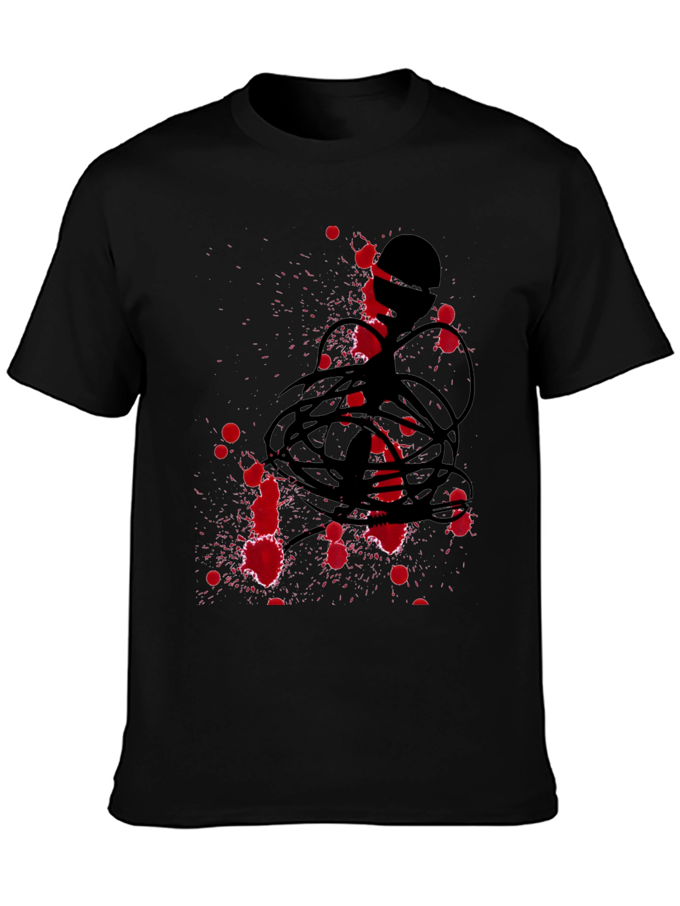 Abstract Graphic Tee - Black