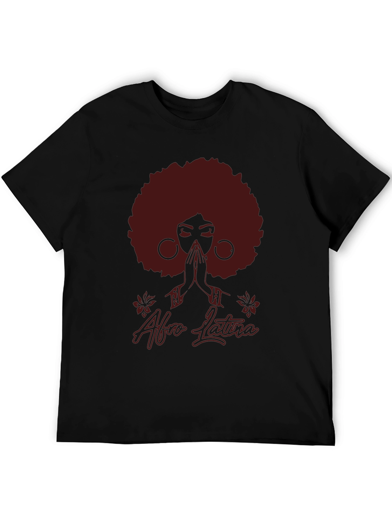 Afro Latina Graphic T-Shirt - Black