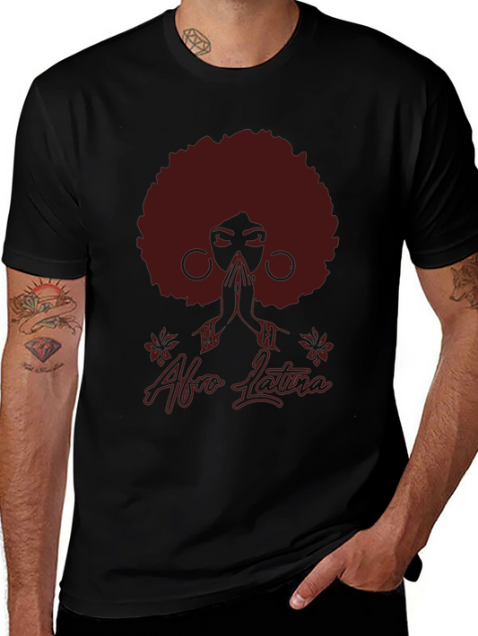 Afro Latina Graphic T-Shirt - Black