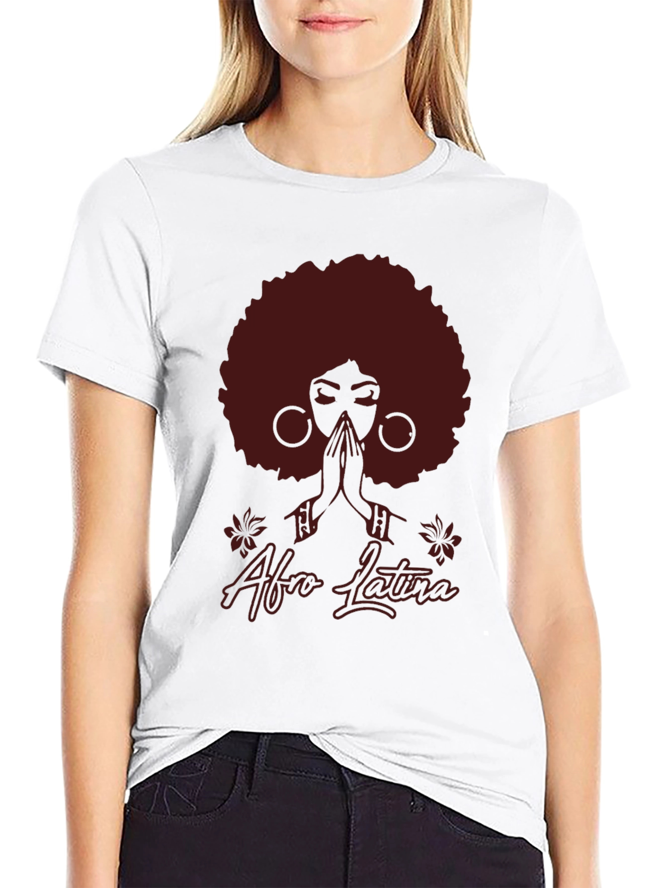 Afro Latina Graphic T-Shirt - Black