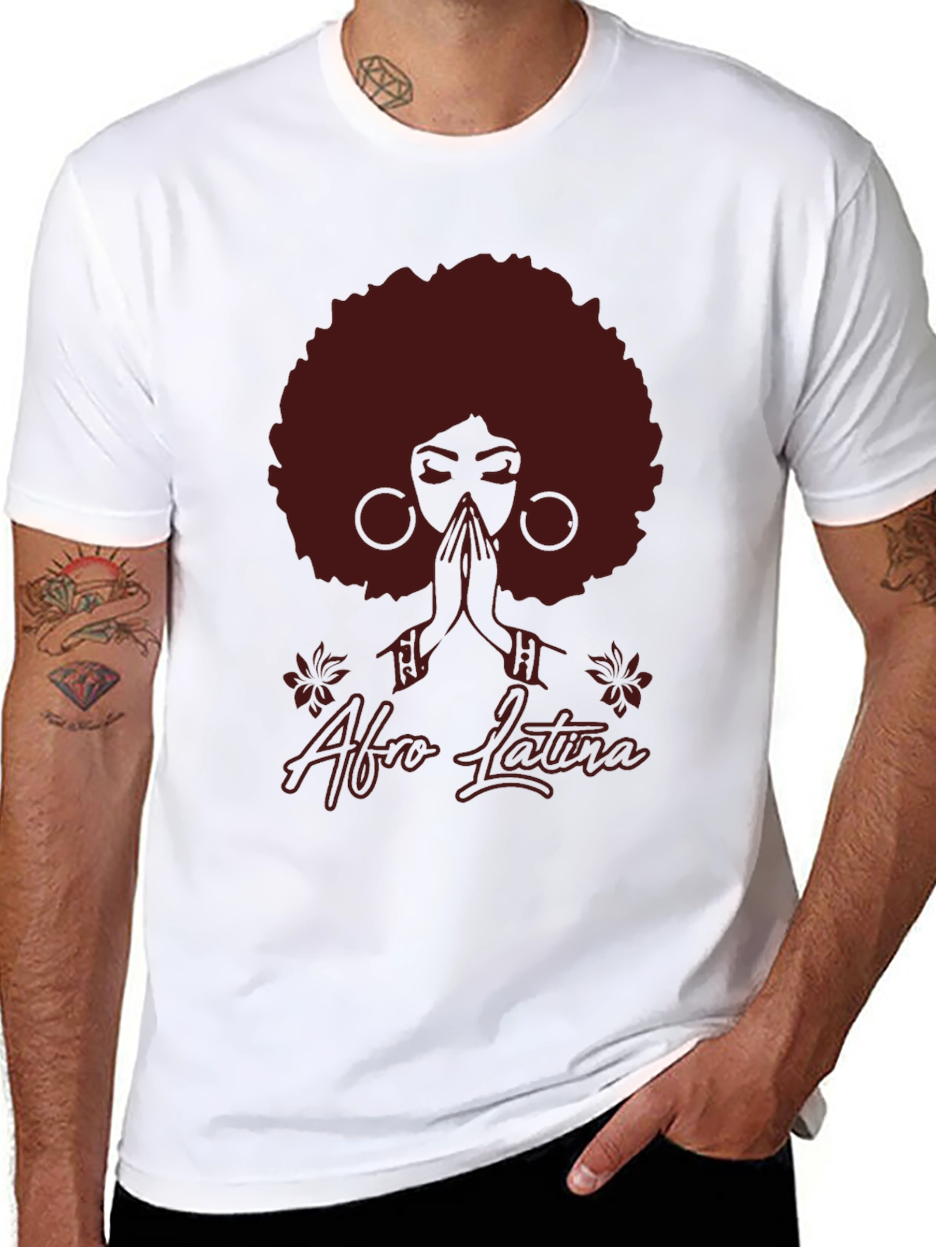 Afro Latina Graphic T-Shirt - Black