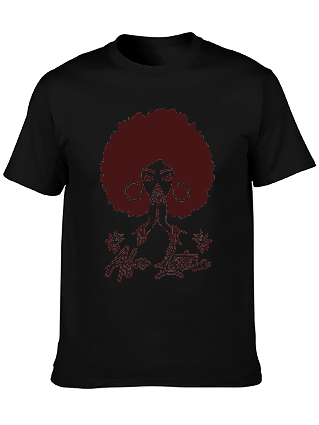 Afro Latina Graphic T-Shirt - Black