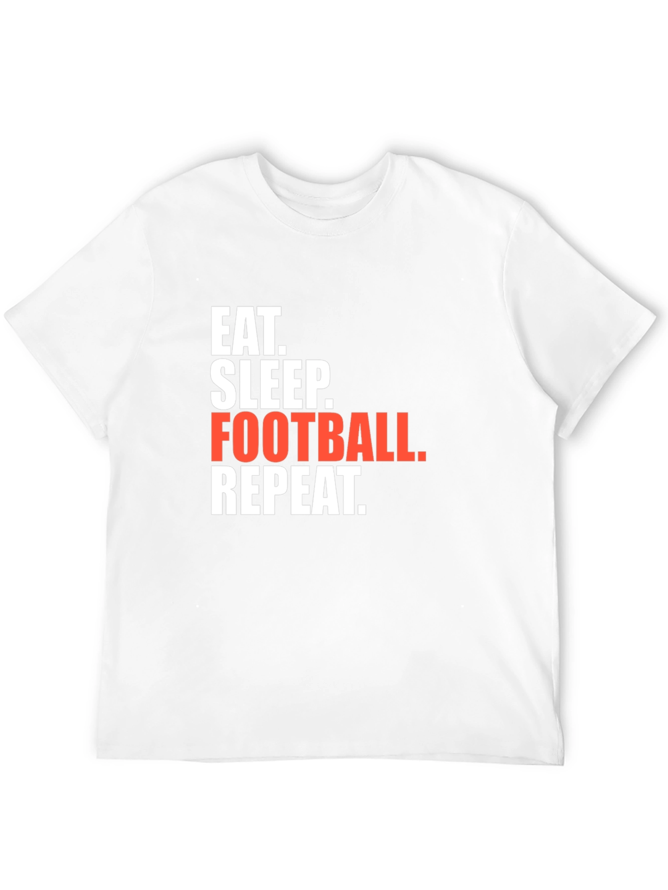 Eat Sleep Football Repeat Black Graphic T-Shirt