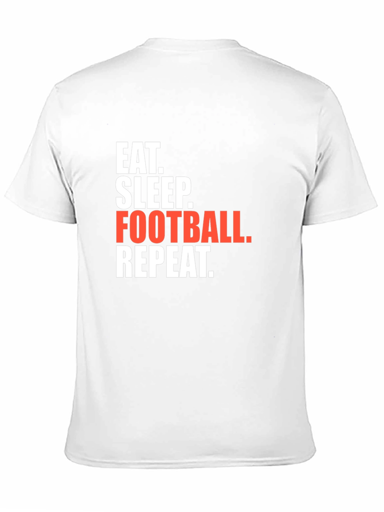 Eat Sleep Football Repeat Black Graphic T-Shirt