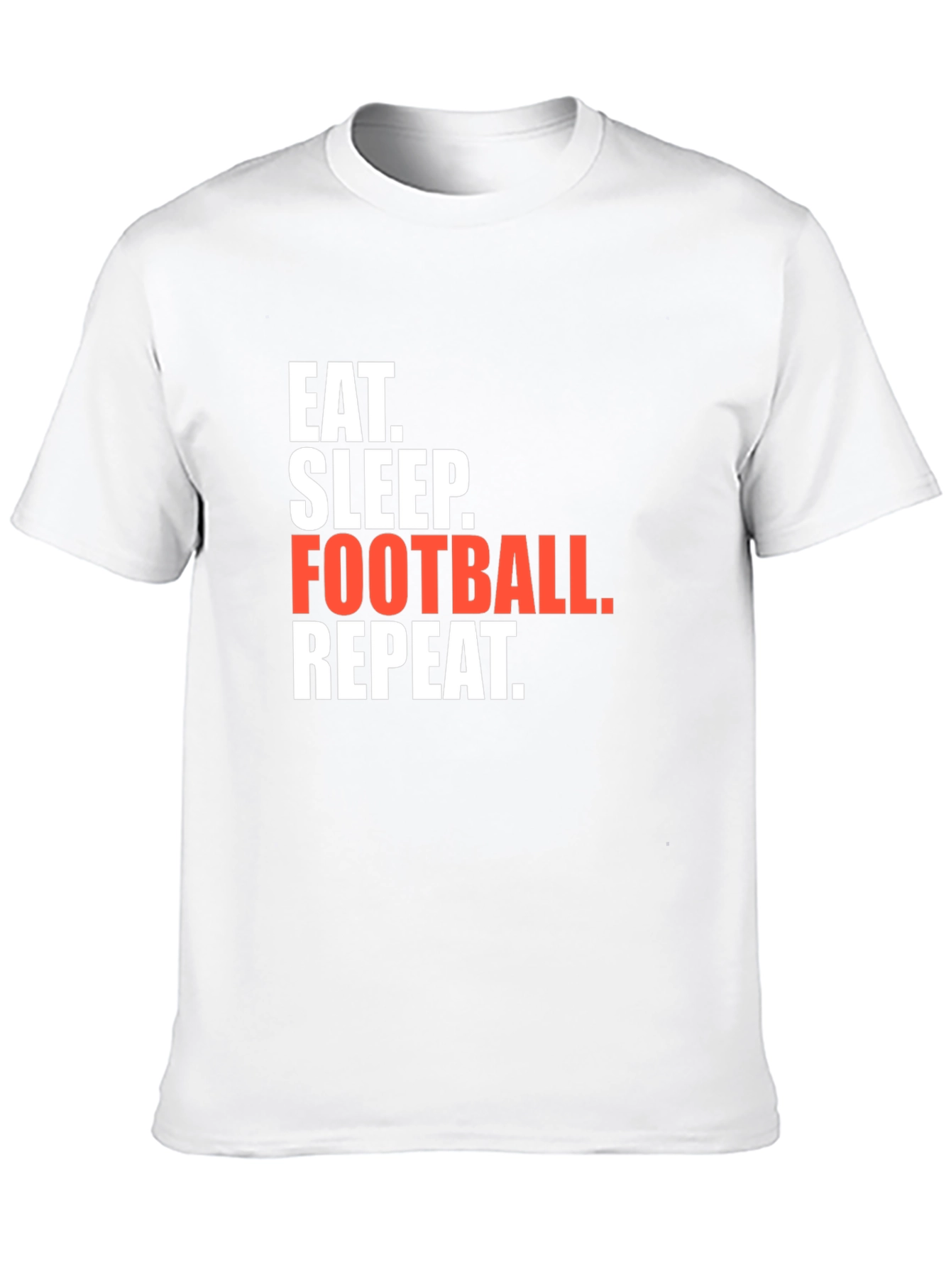 Eat Sleep Football Repeat Black Graphic T-Shirt