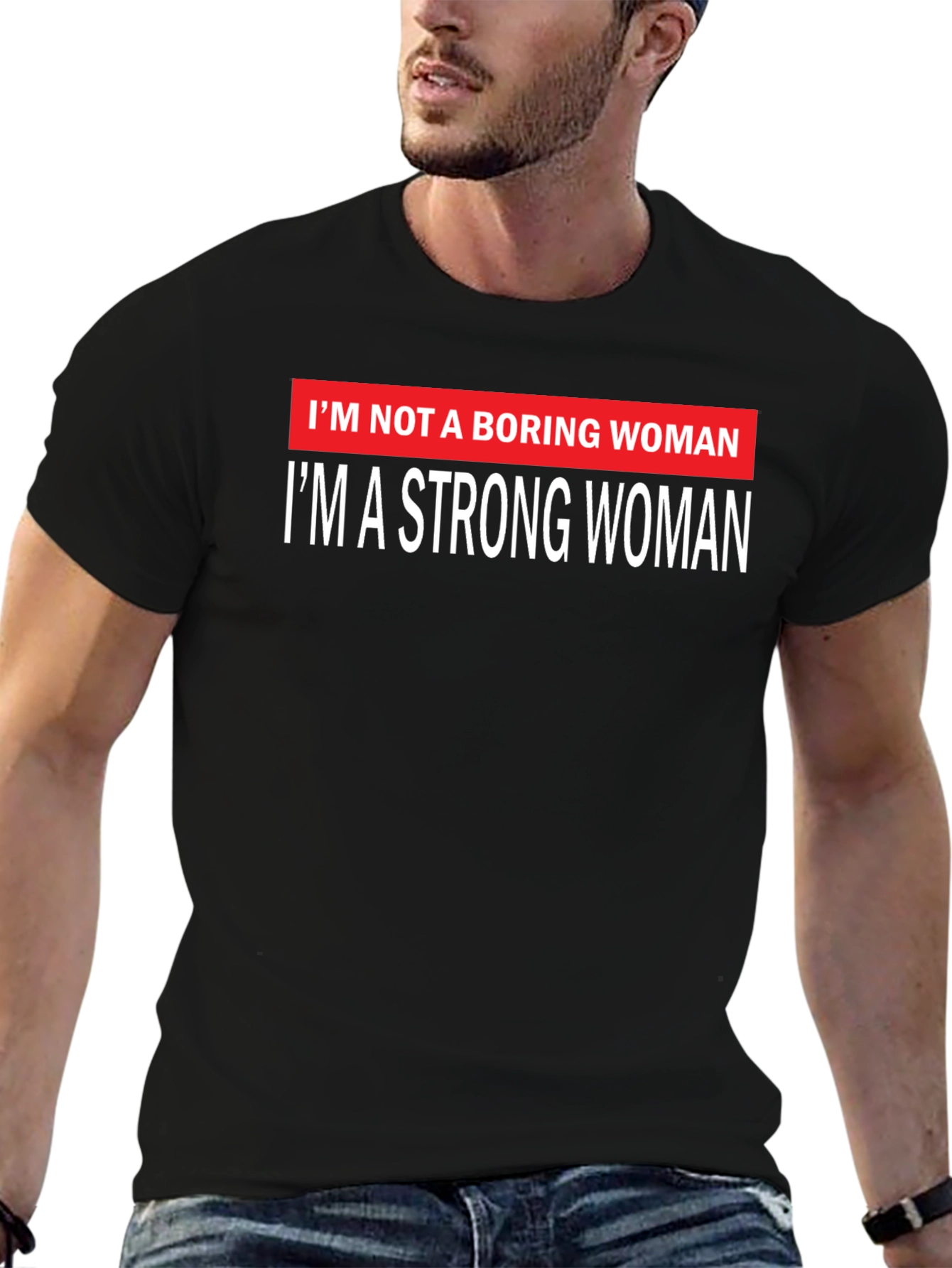 Strong Woman Graphic Tee - Empowering Design