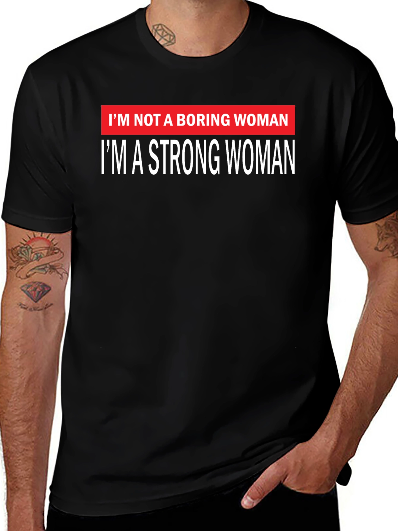 Strong Woman Graphic Tee - Empowering Design