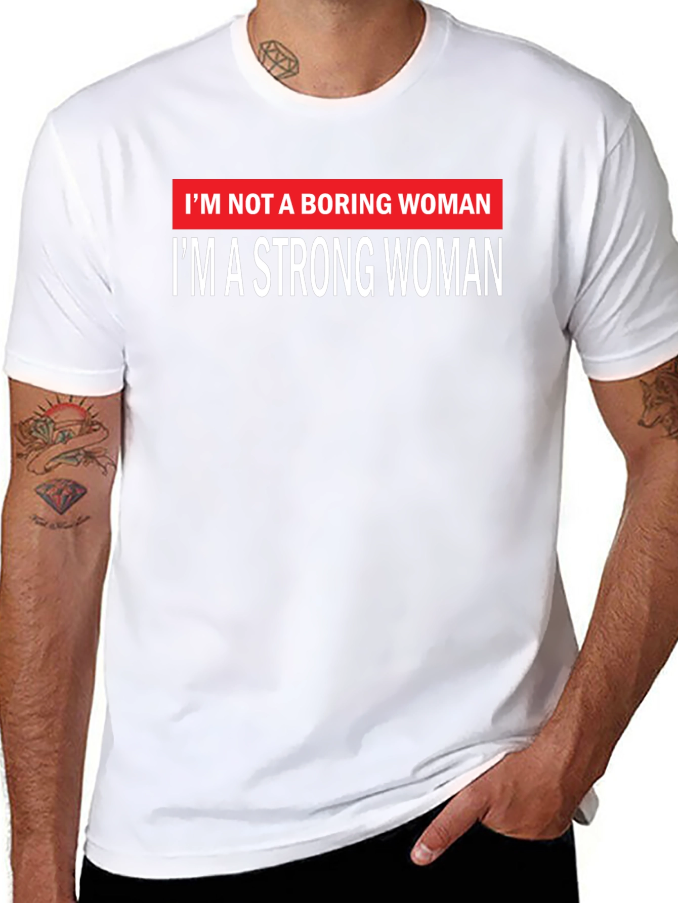 Strong Woman Graphic Tee - Empowering Design