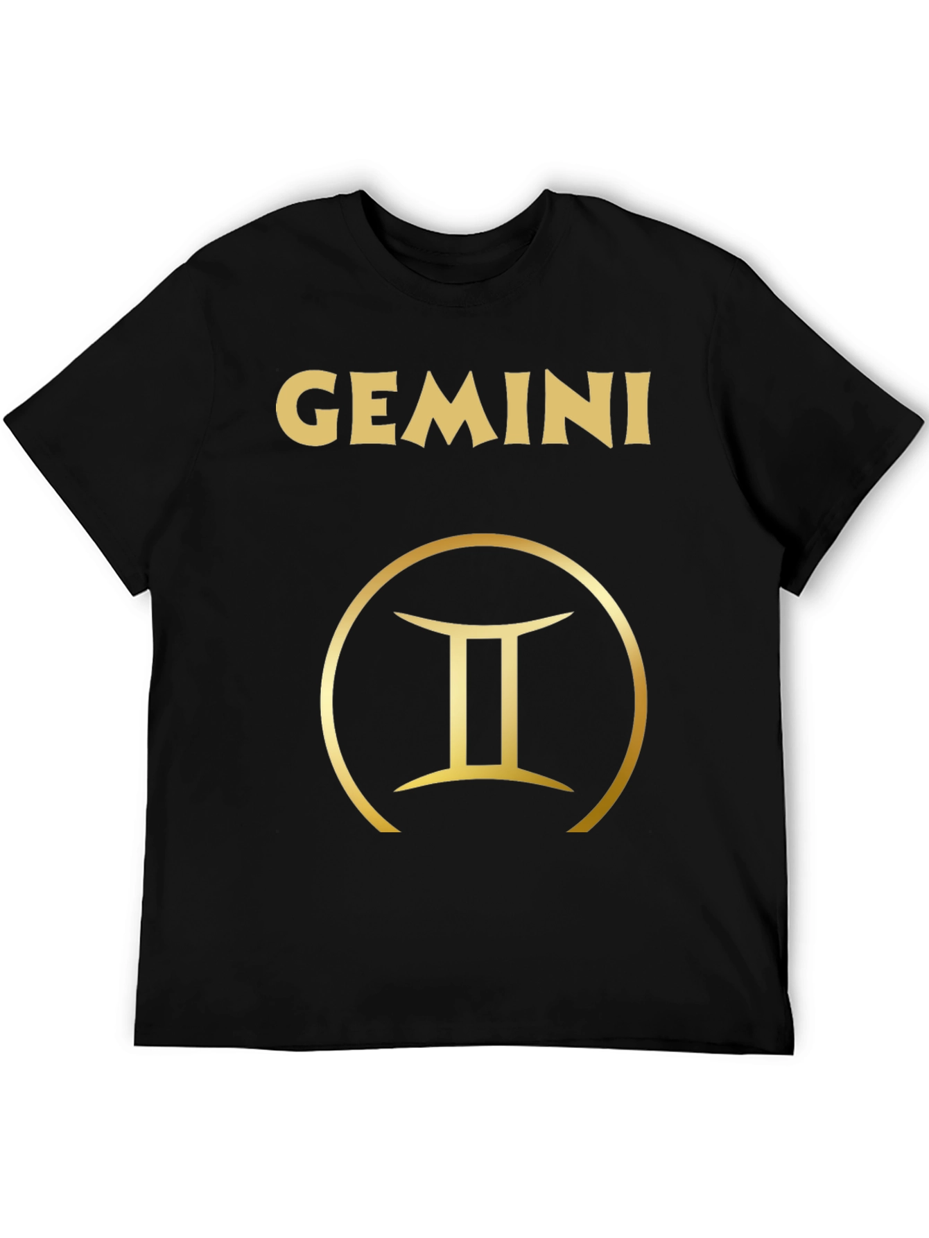 Gemini Zodiac T-Shirt - Gold Design