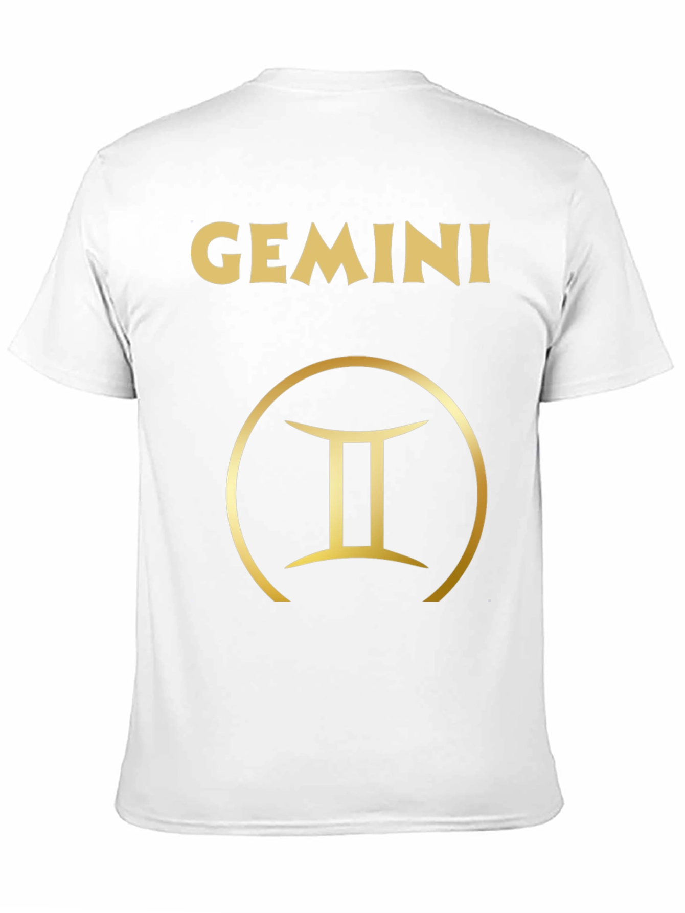 Gemini Zodiac T-Shirt - Gold Design