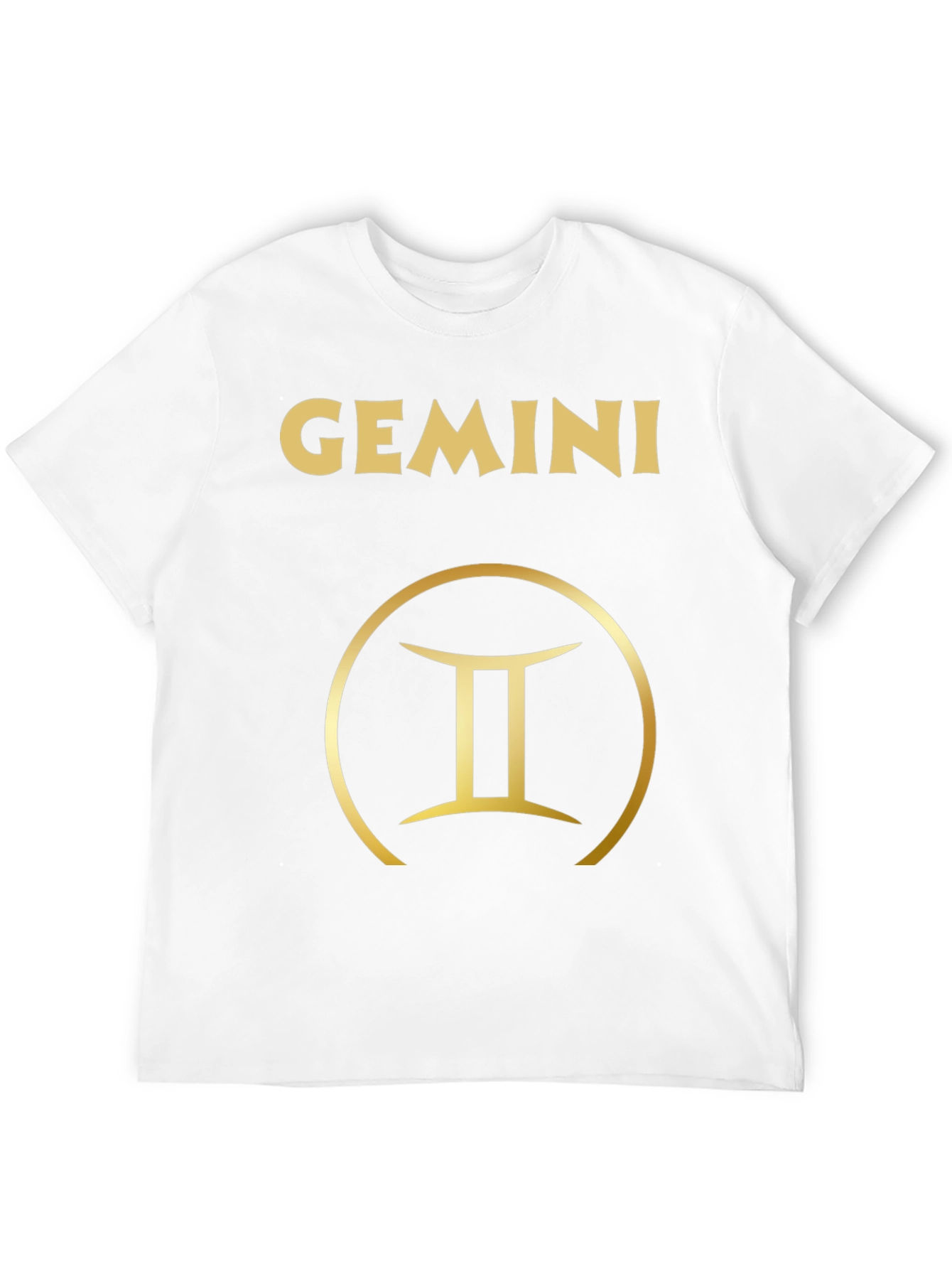 Gemini Zodiac T-Shirt - Gold Design