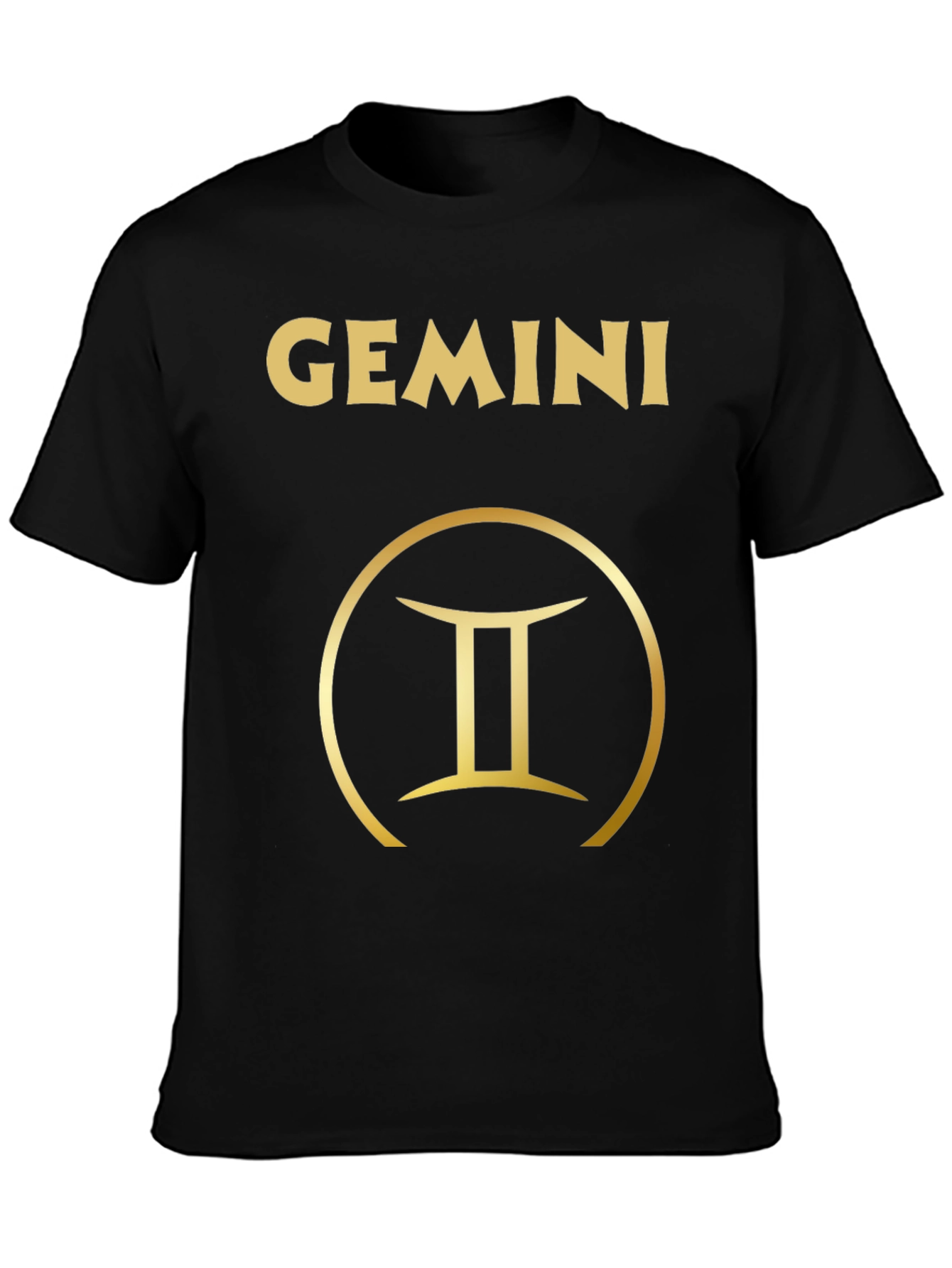 Gemini Zodiac T-Shirt - Gold Design