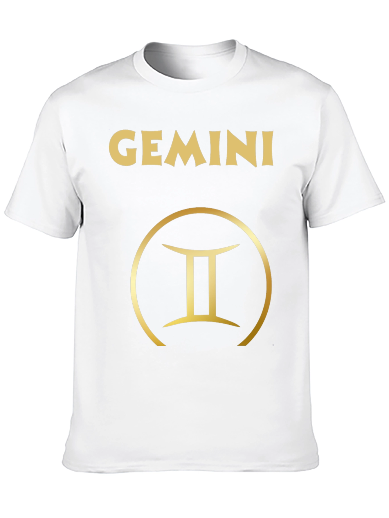 Gemini Zodiac T-Shirt - Gold Design