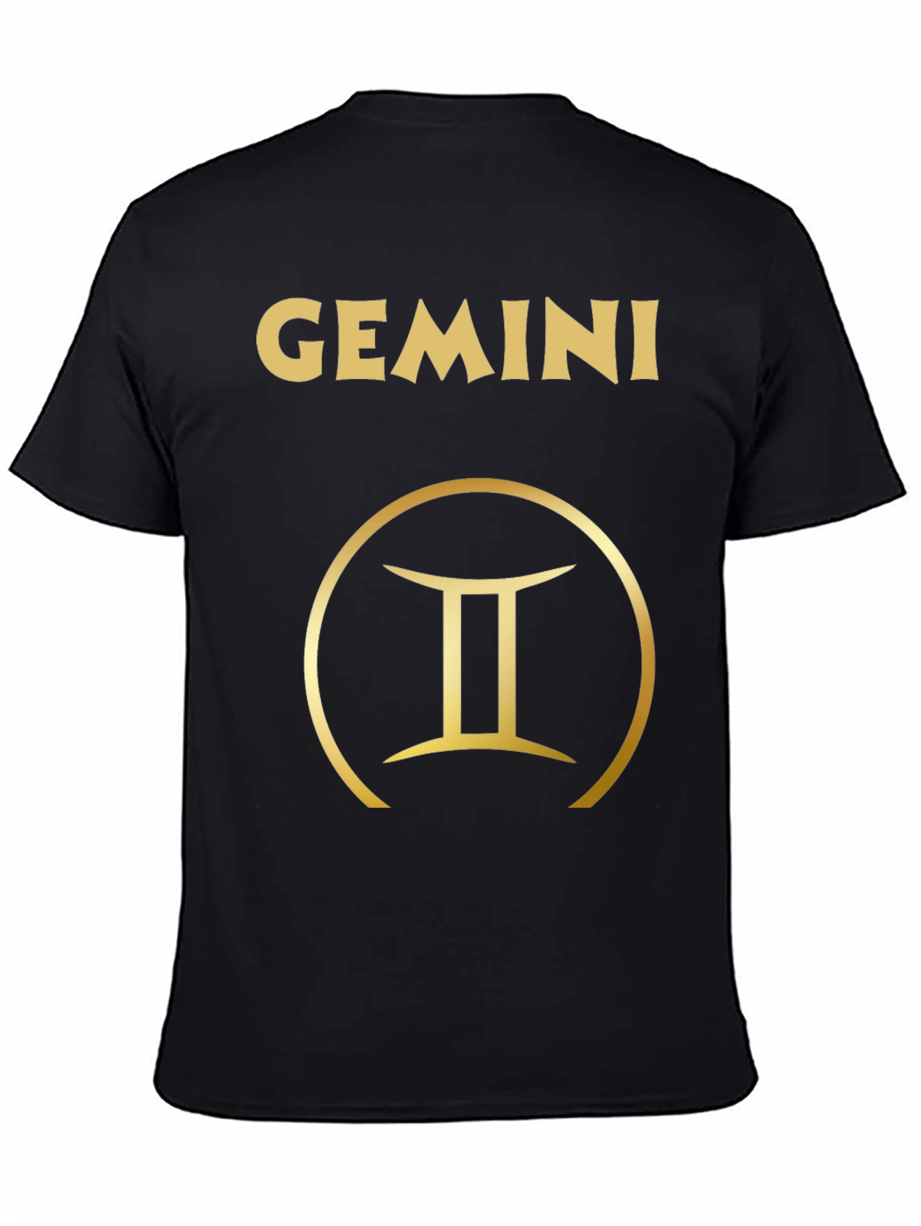 Gemini Zodiac T-Shirt - Gold Design