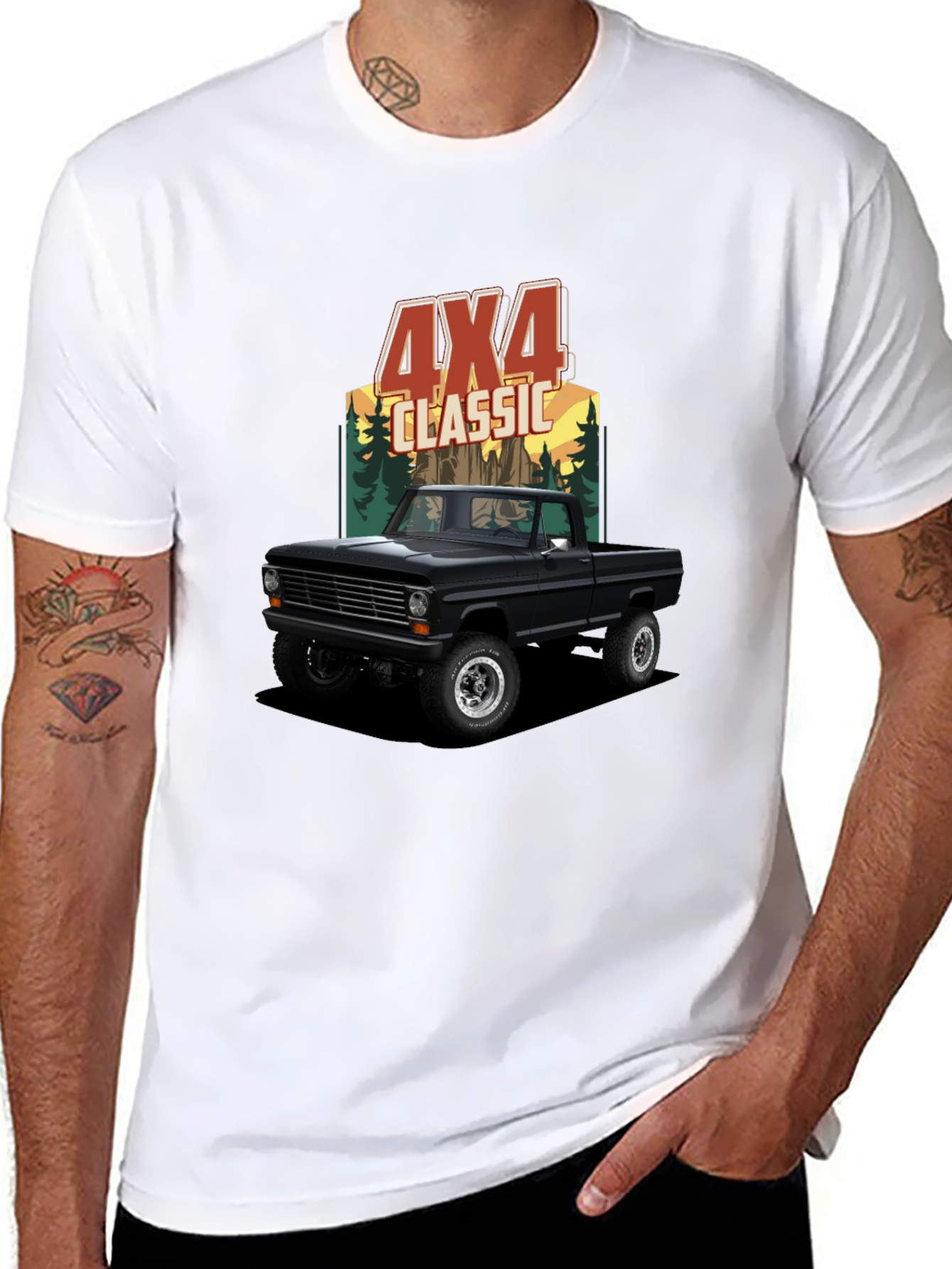 4x4 Classic Truck Graphic Tee - Black