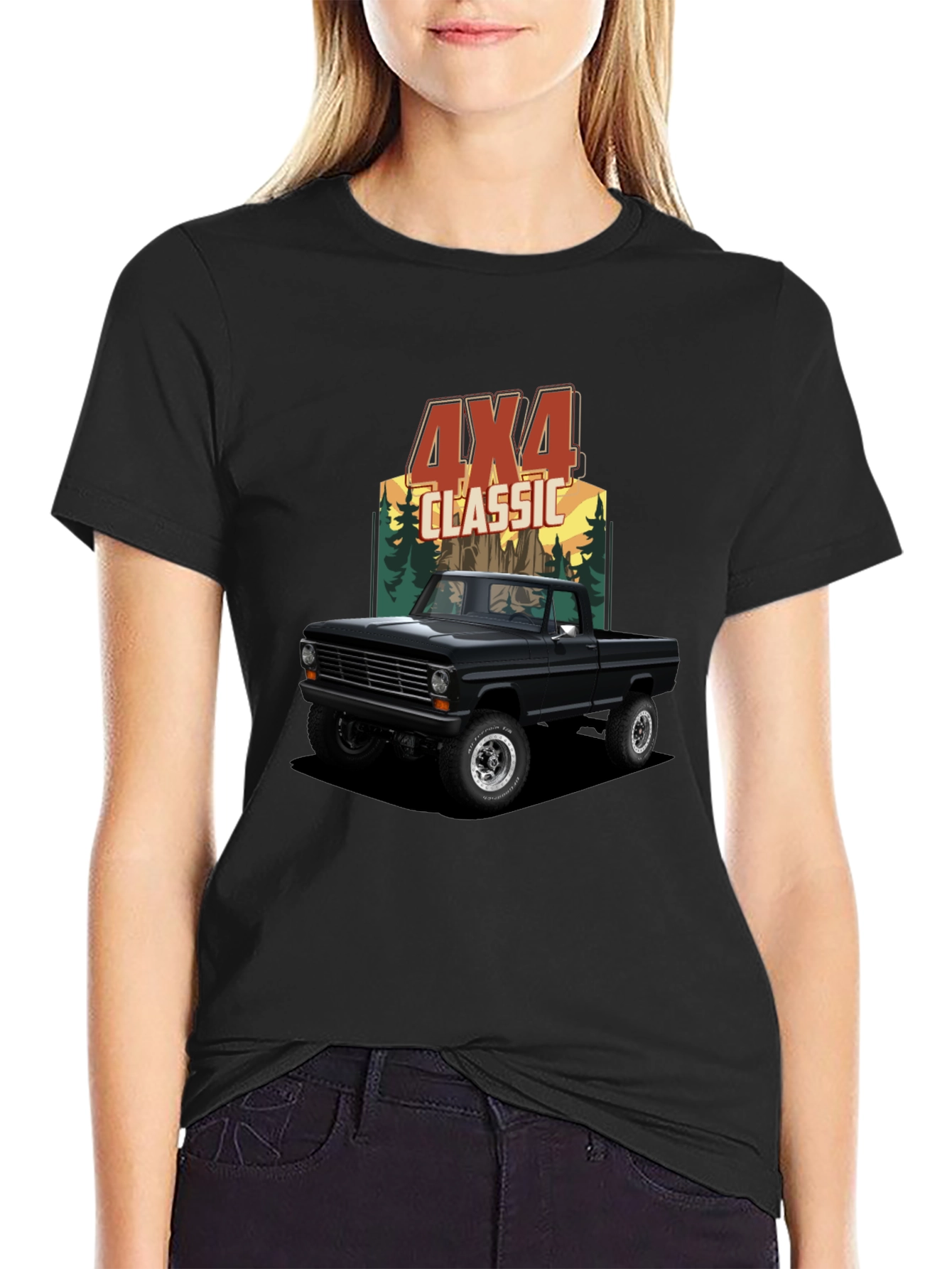 4x4 Classic Truck Graphic Tee - Black