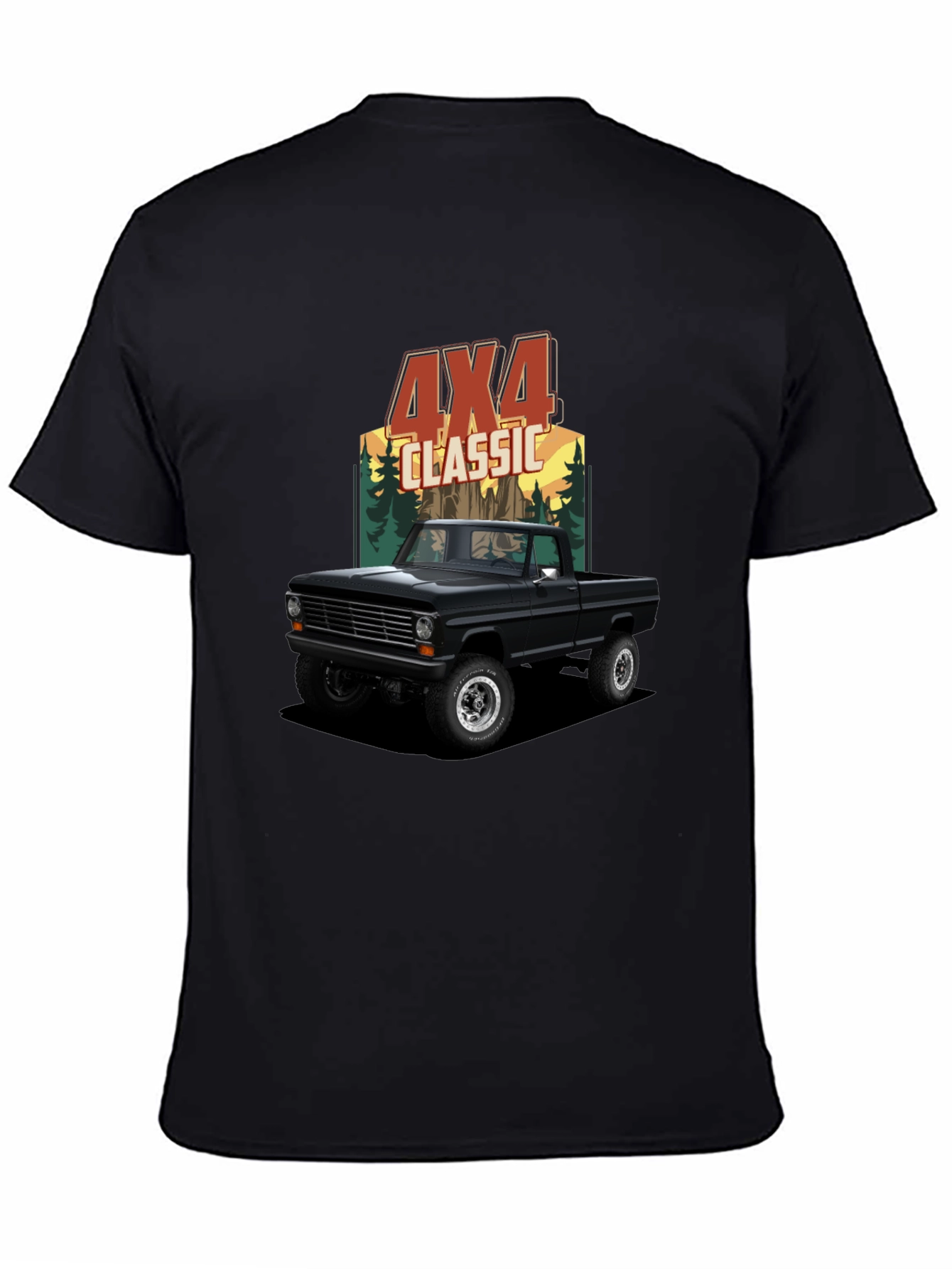 4x4 Classic Truck Graphic Tee - Black
