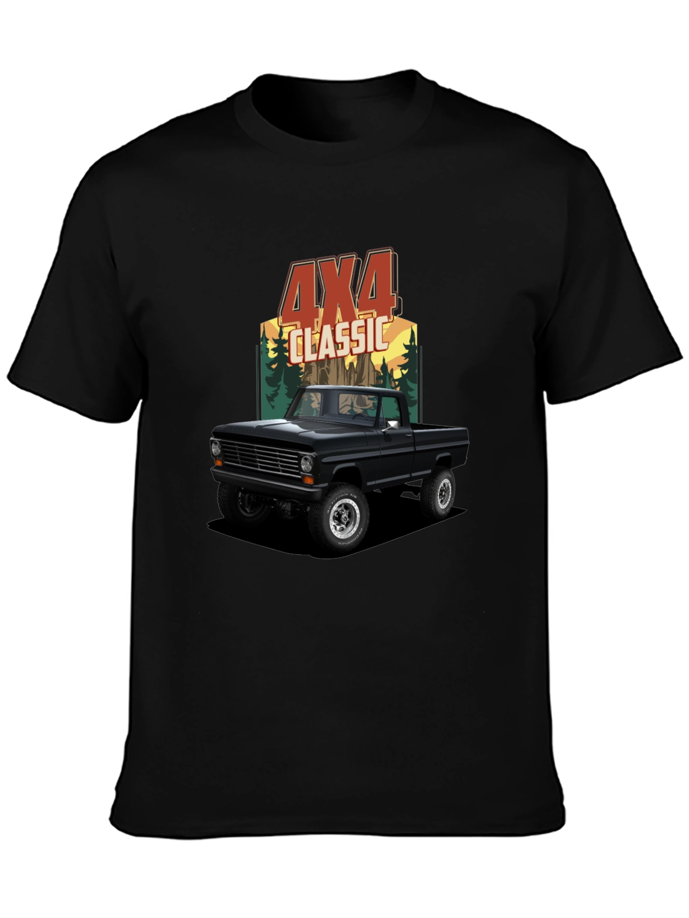 4x4 Classic Truck Graphic Tee - Black