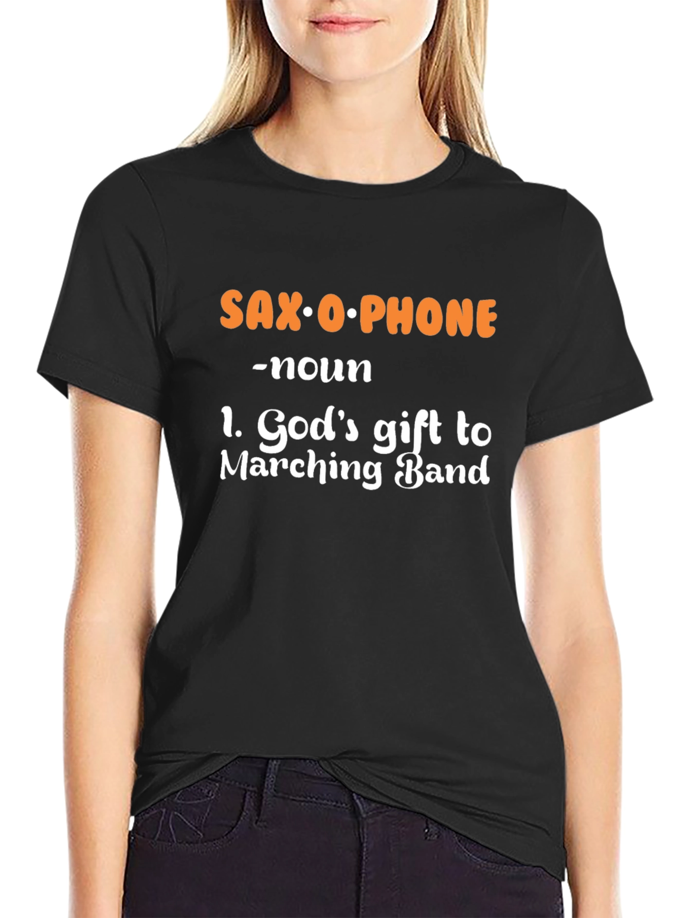 Saxophone Definition Black T-Shirt
