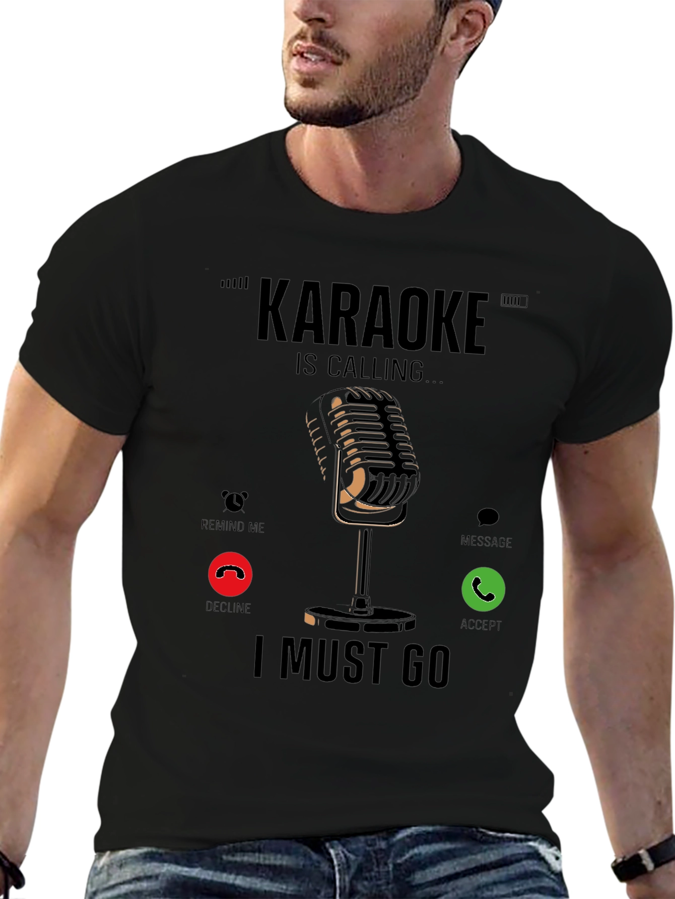 Karaoke Calling T-Shirt - Music Lover Tee