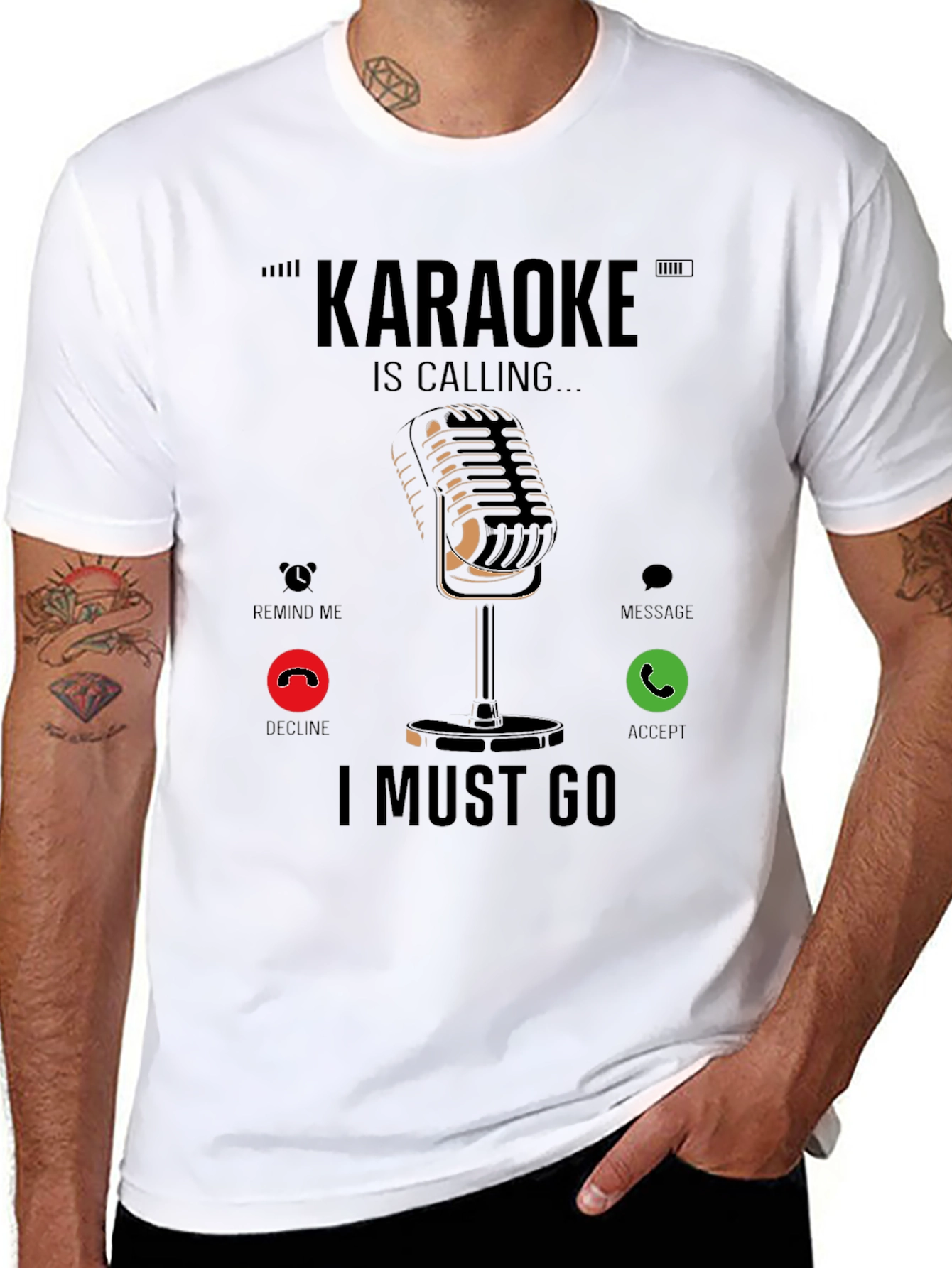 Karaoke Calling T-Shirt - Music Lover Tee