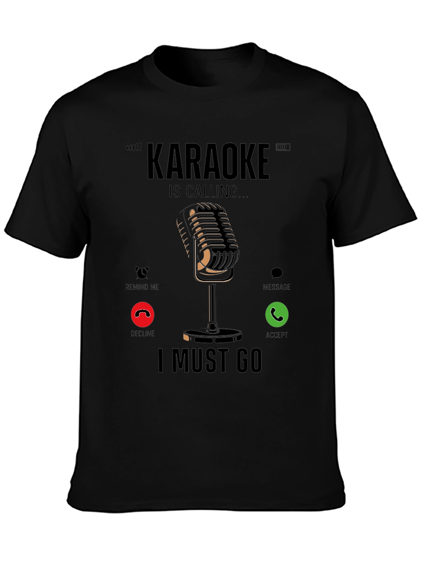 Karaoke Calling T-Shirt - Music Lover Tee