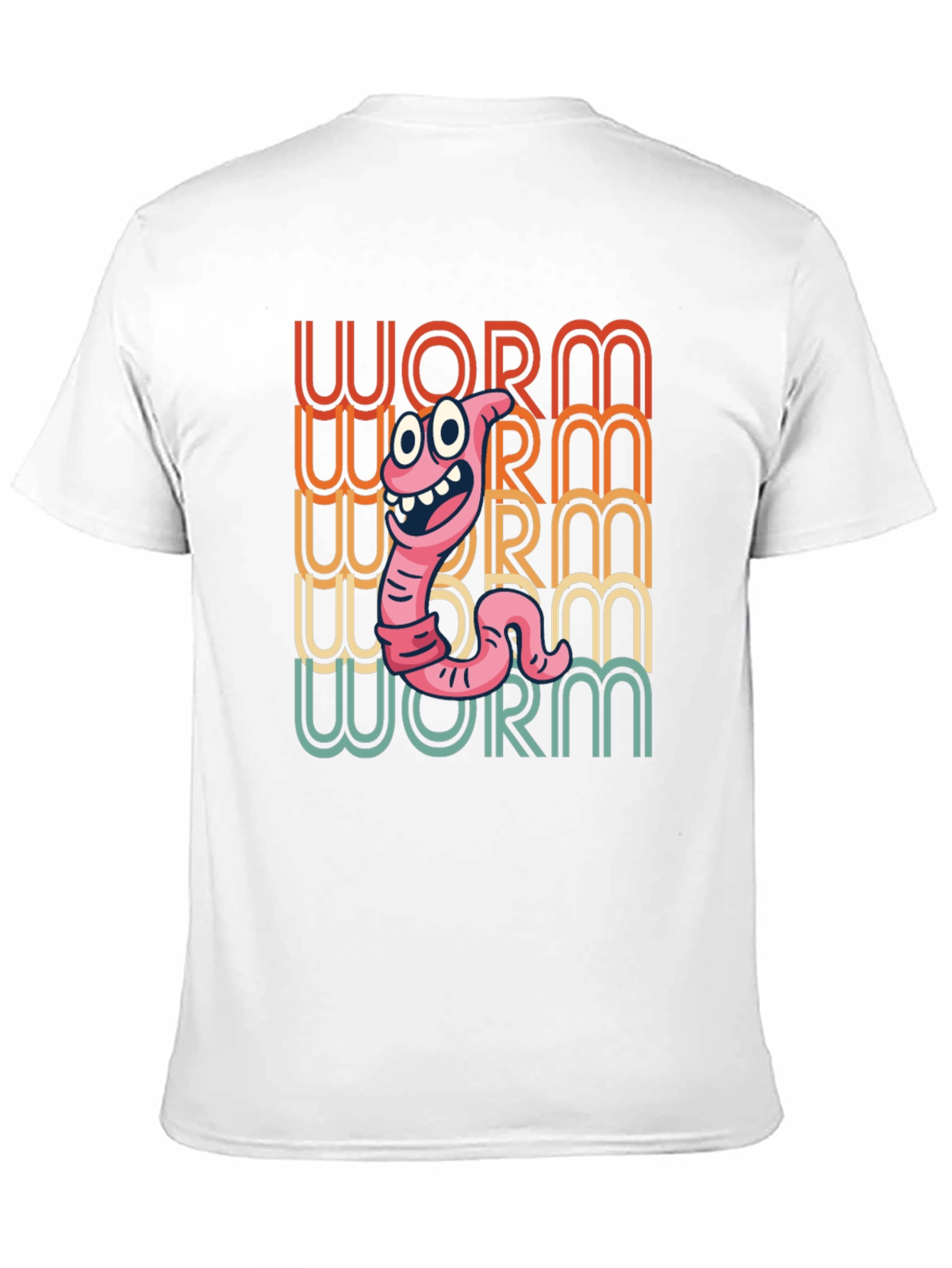 Funny Worm Graphic Tee - Black Cotton T-Shirt