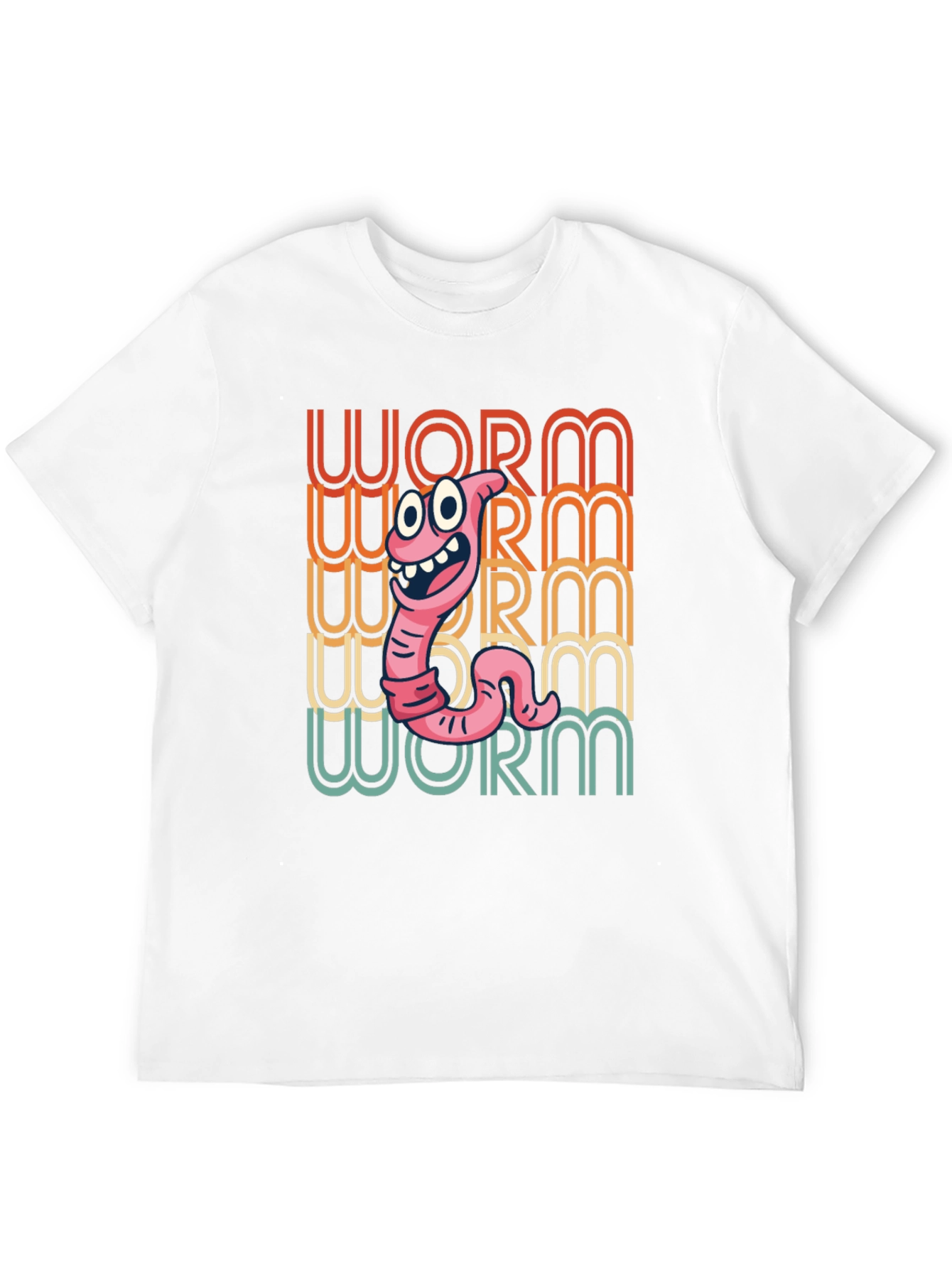 Funny Worm Graphic Tee - Black Cotton T-Shirt