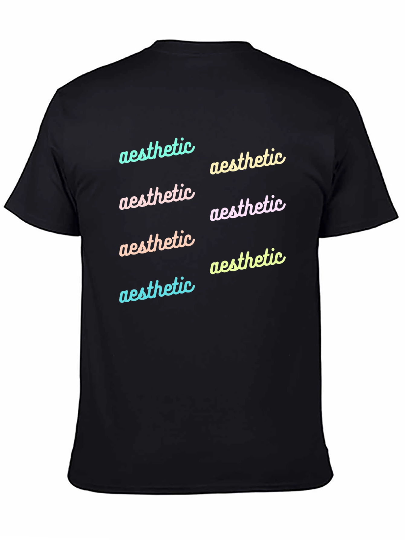 Aesthetic Typography Black T-Shirt