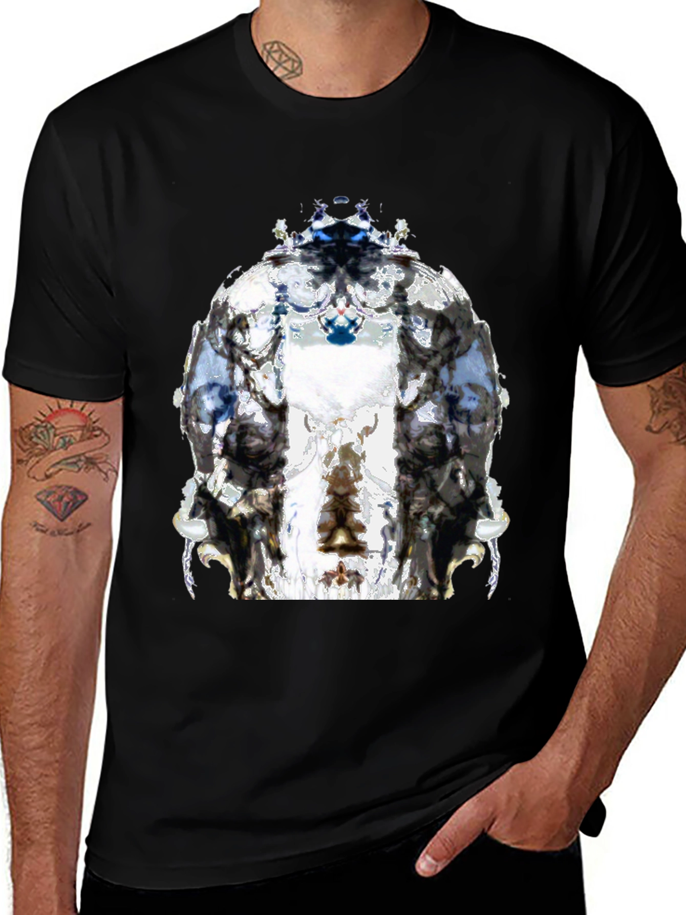 Abstract Art Graphic Black T-Shirt