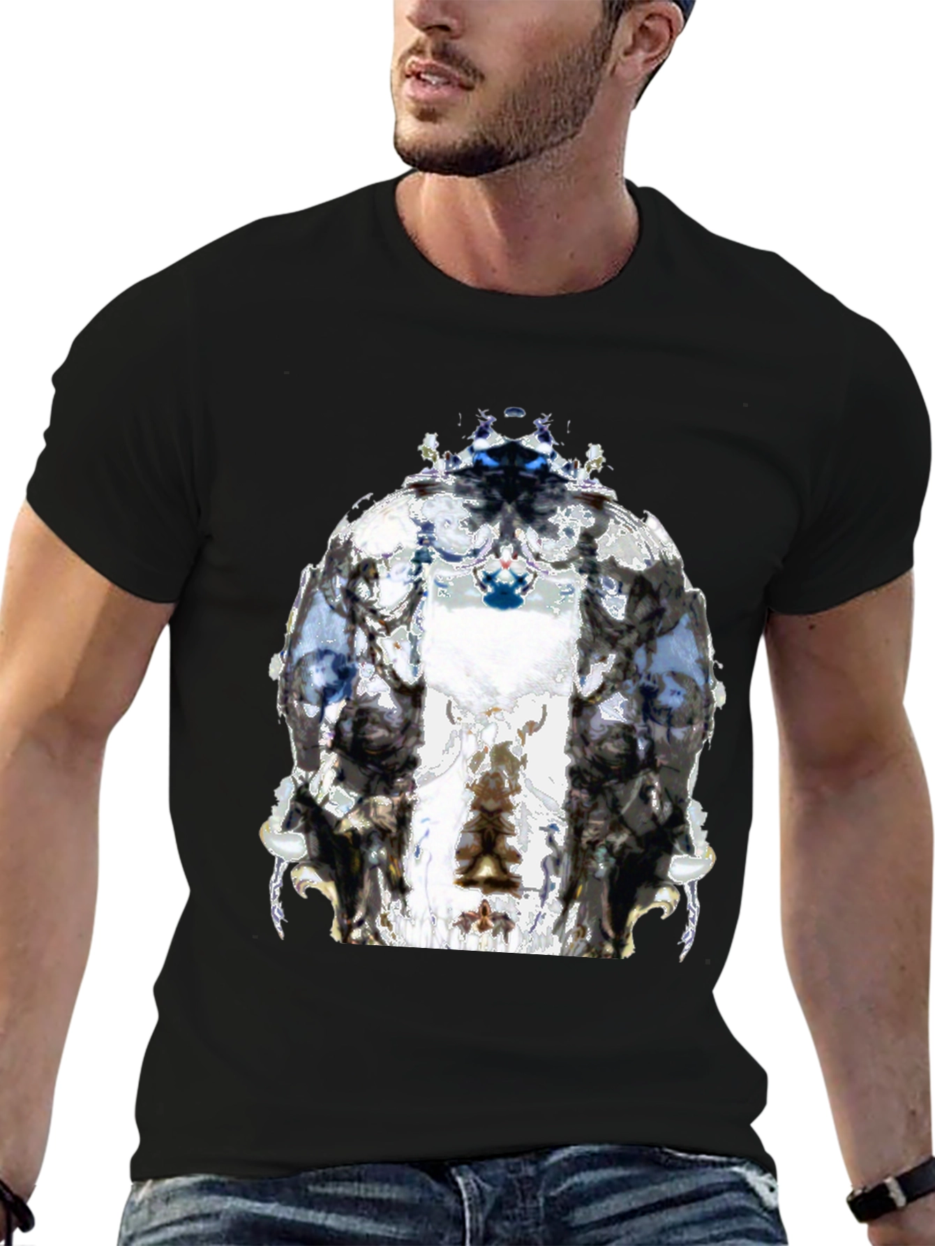 Abstract Art Graphic Black T-Shirt