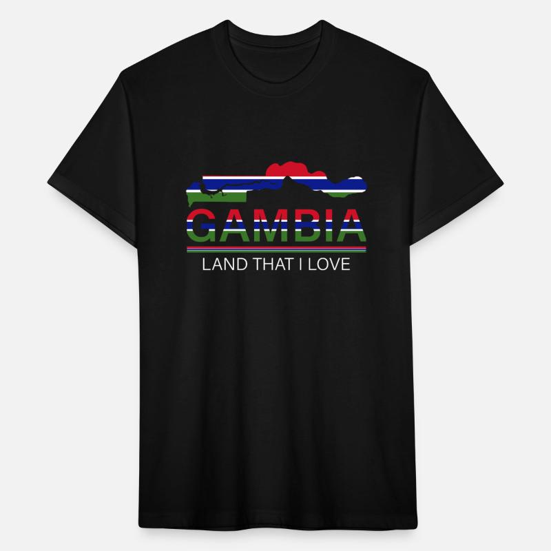 Gambia Land I Love With Gambia Flag Map