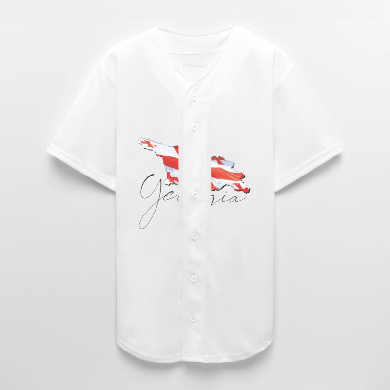 Georgia Flag in Georgia Map EN